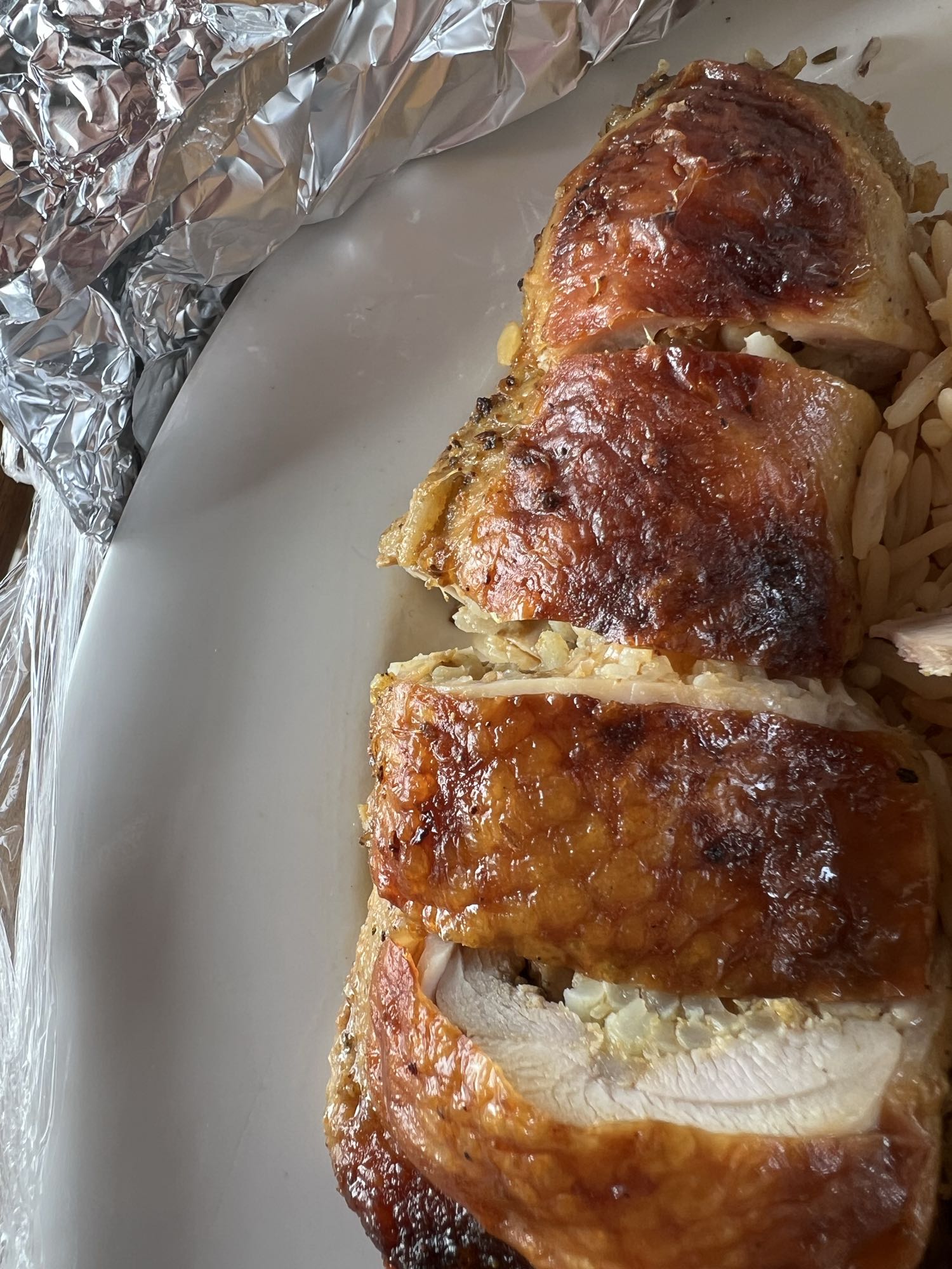 Chicken breast without rice or skin