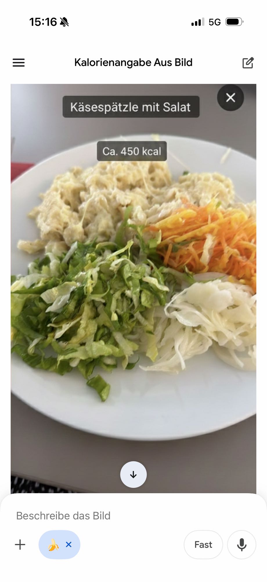 Käsespätzle mit Salat