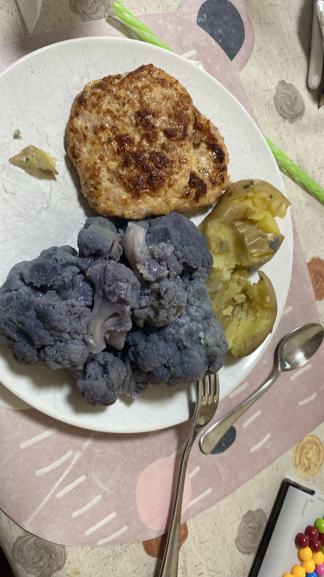 Hamburguesa con coliflor