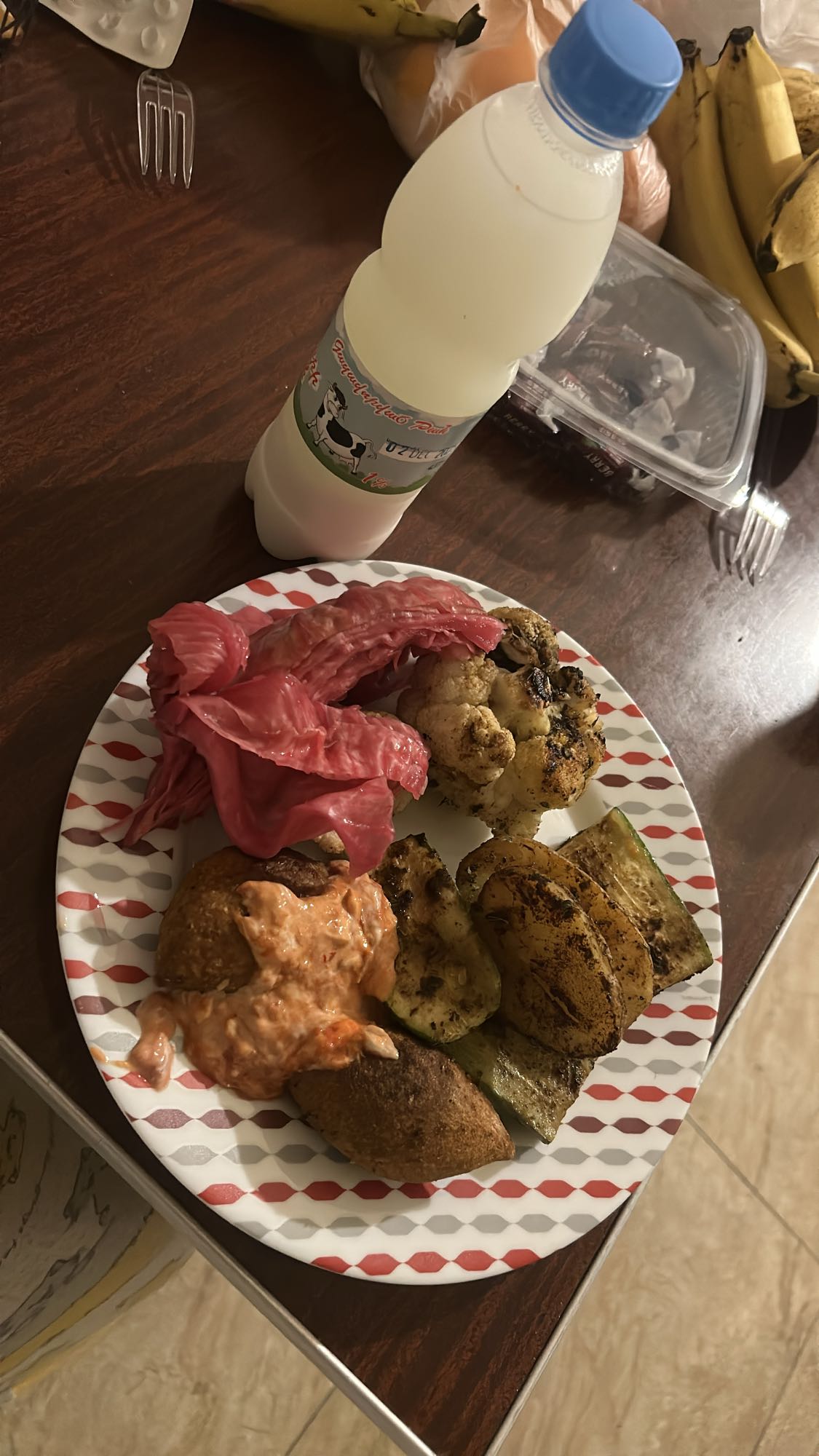 Roasted Veggies & Ishli Köfta with Ajika Yogurt Sauce