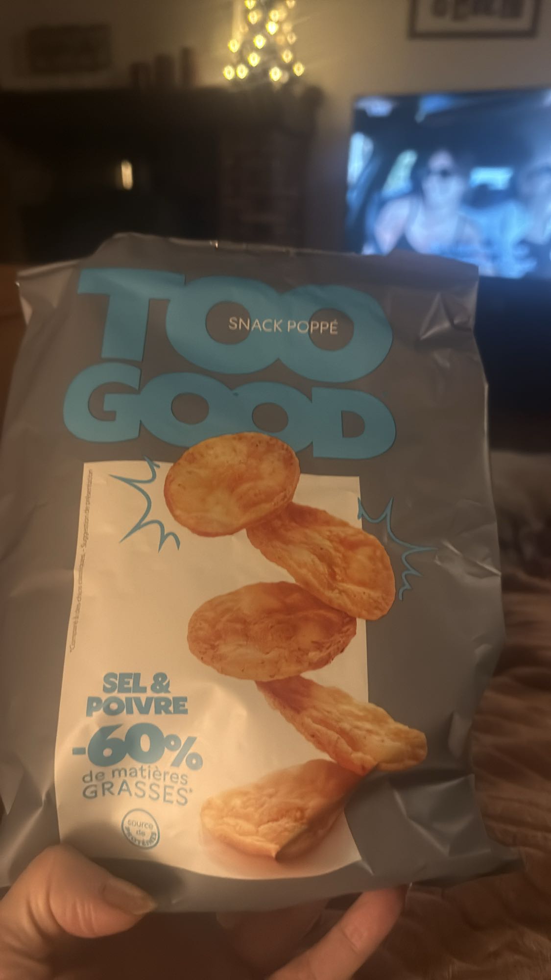 gezouten popchips snack