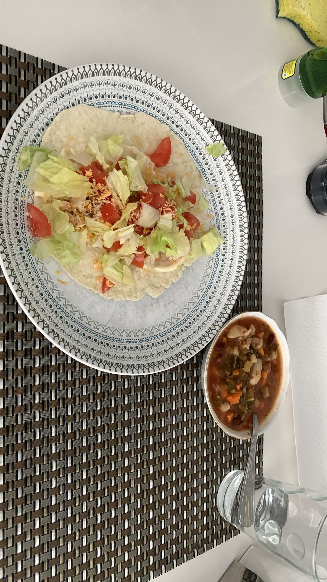 Wrap légumes et soupe