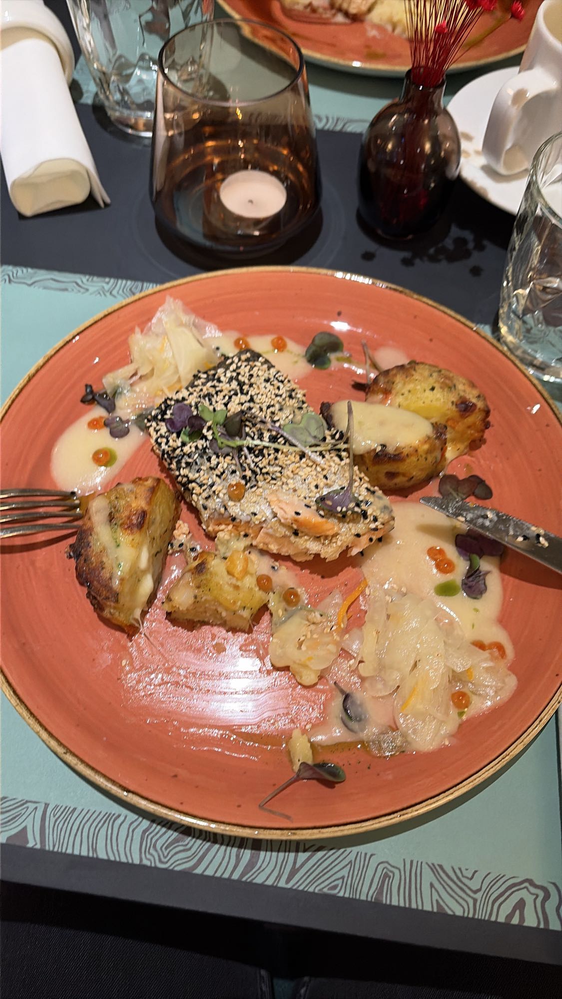 лосось с картофелем