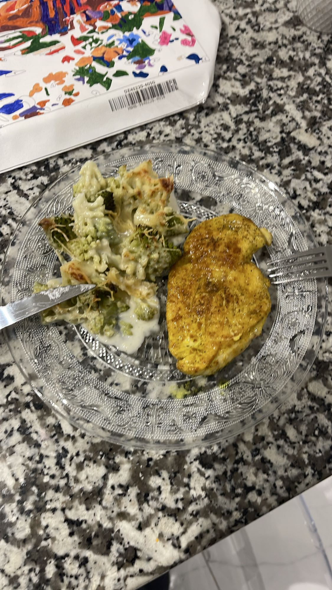 Poulet et brocoli gratiné