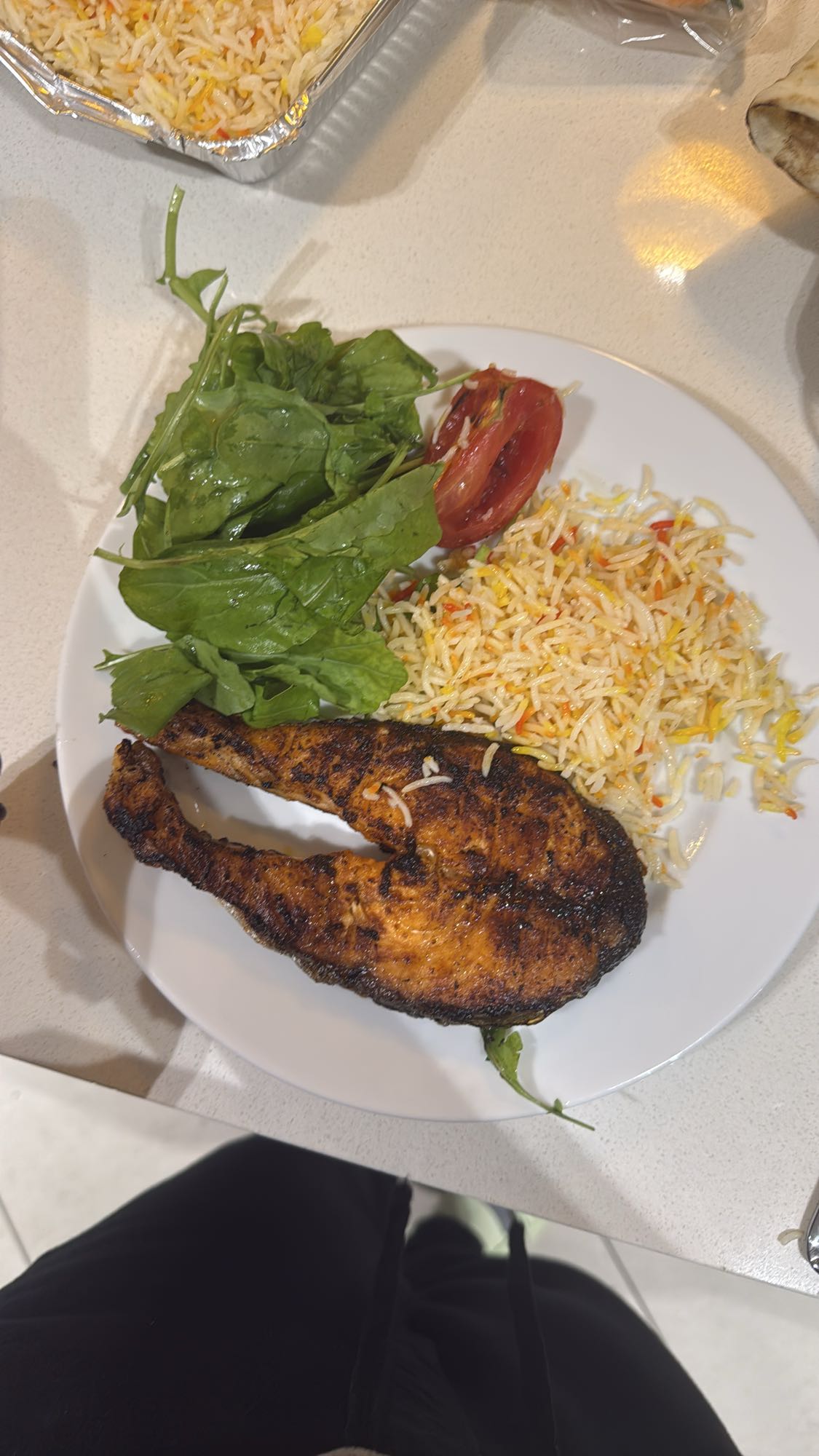Grilled Fish with Rice Salad