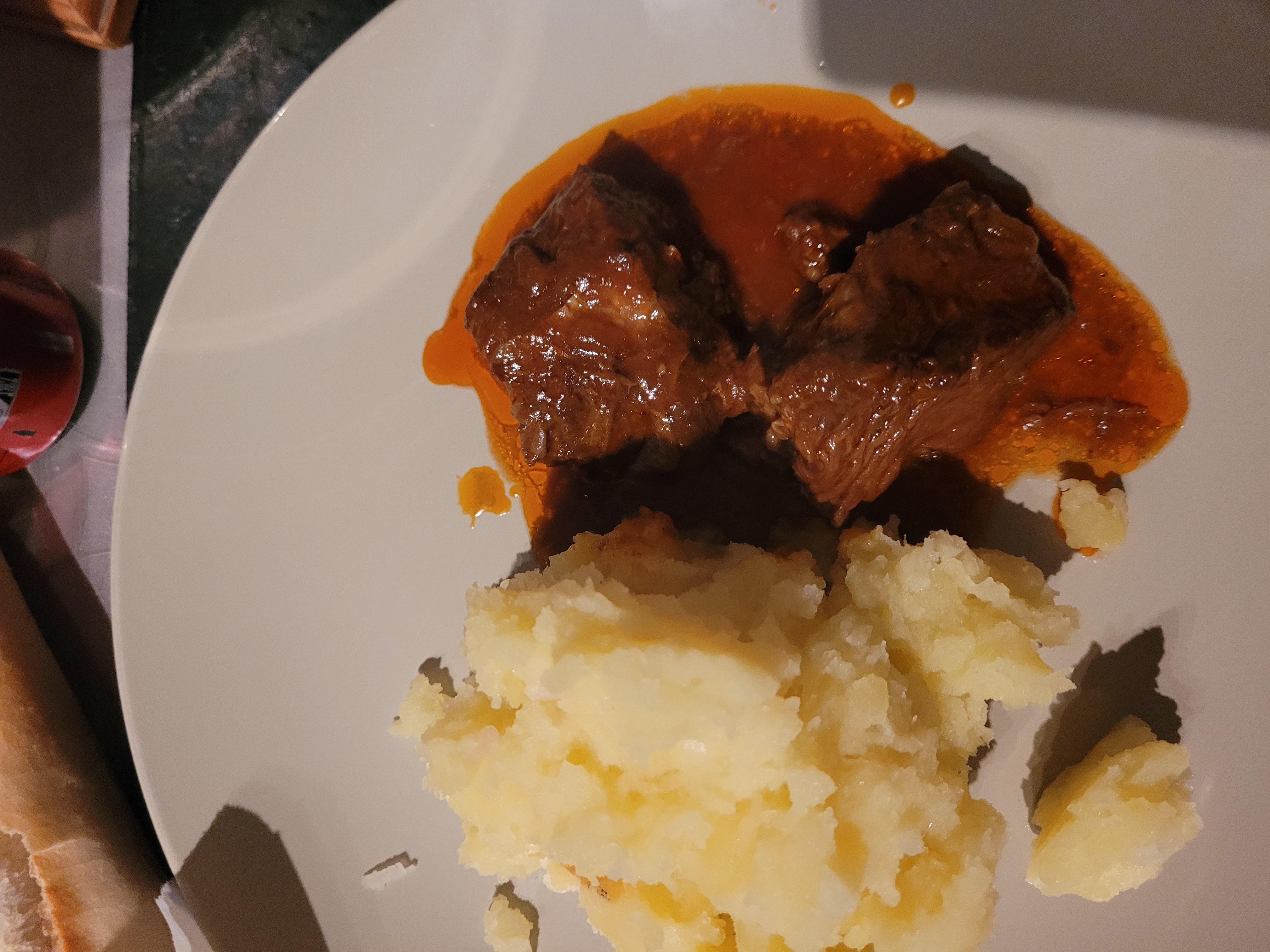 Boeuf en sauce et purée