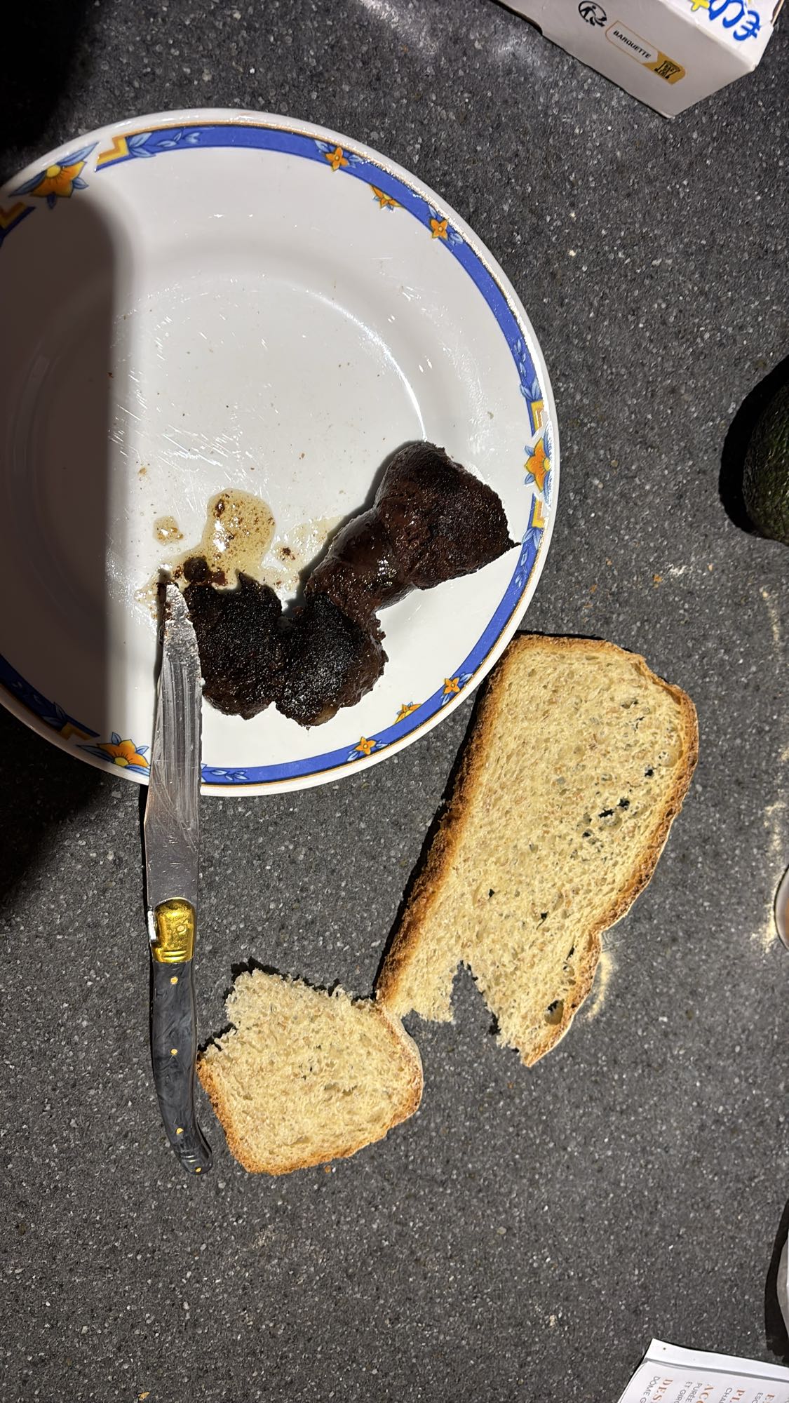 Pain et boudin noir