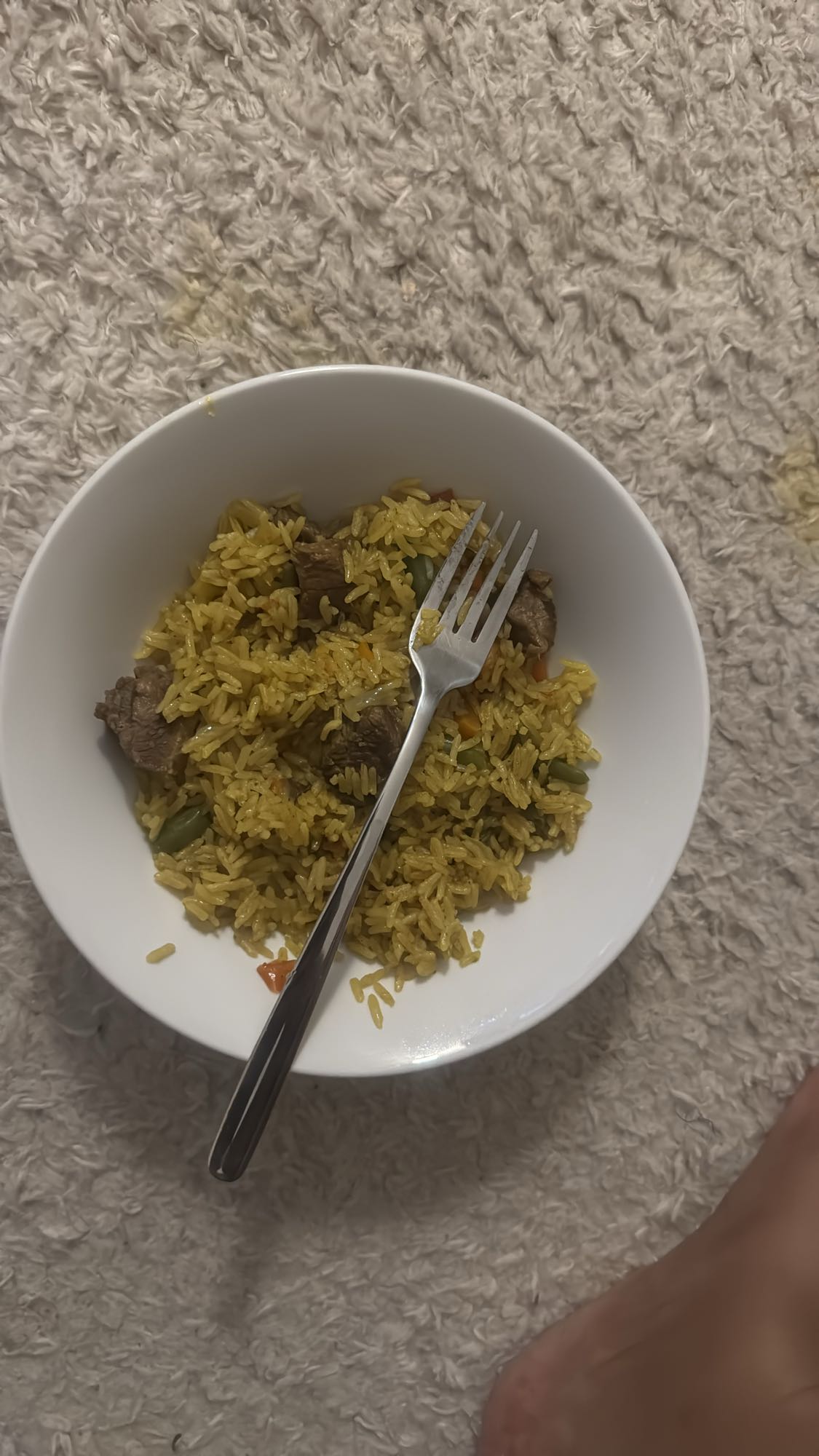 Riz au boeuf et légumes