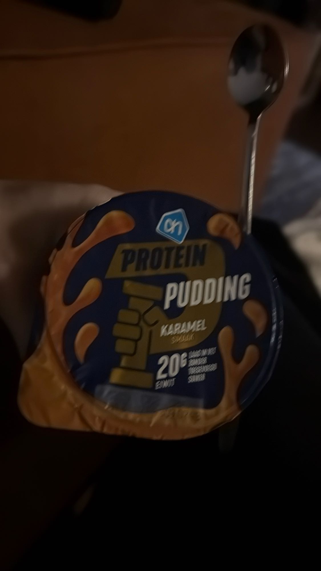 karamel proteïne pudding