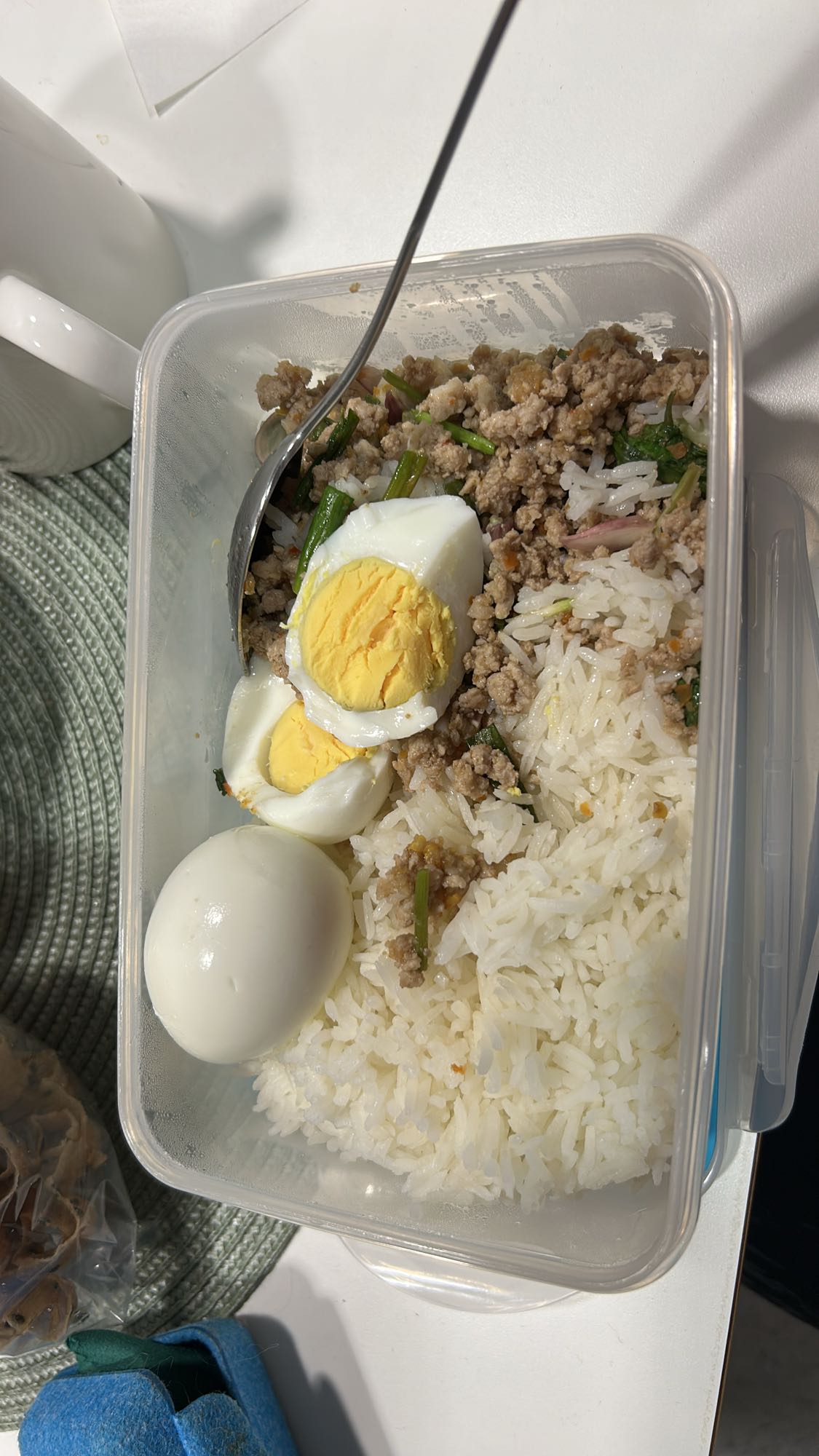 Egg og kjøttdeig med ris