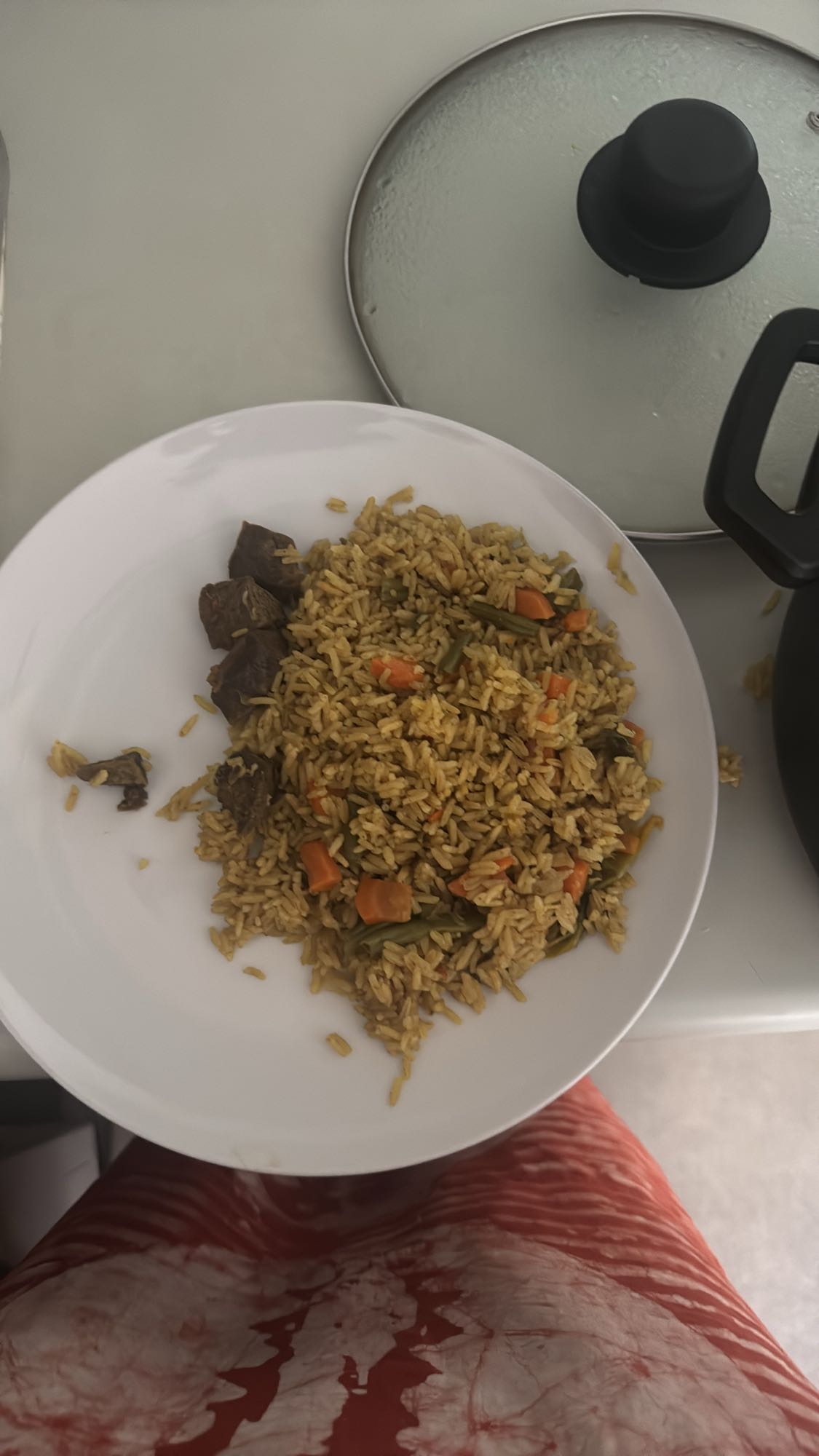 Riz aux légumes et boeuf