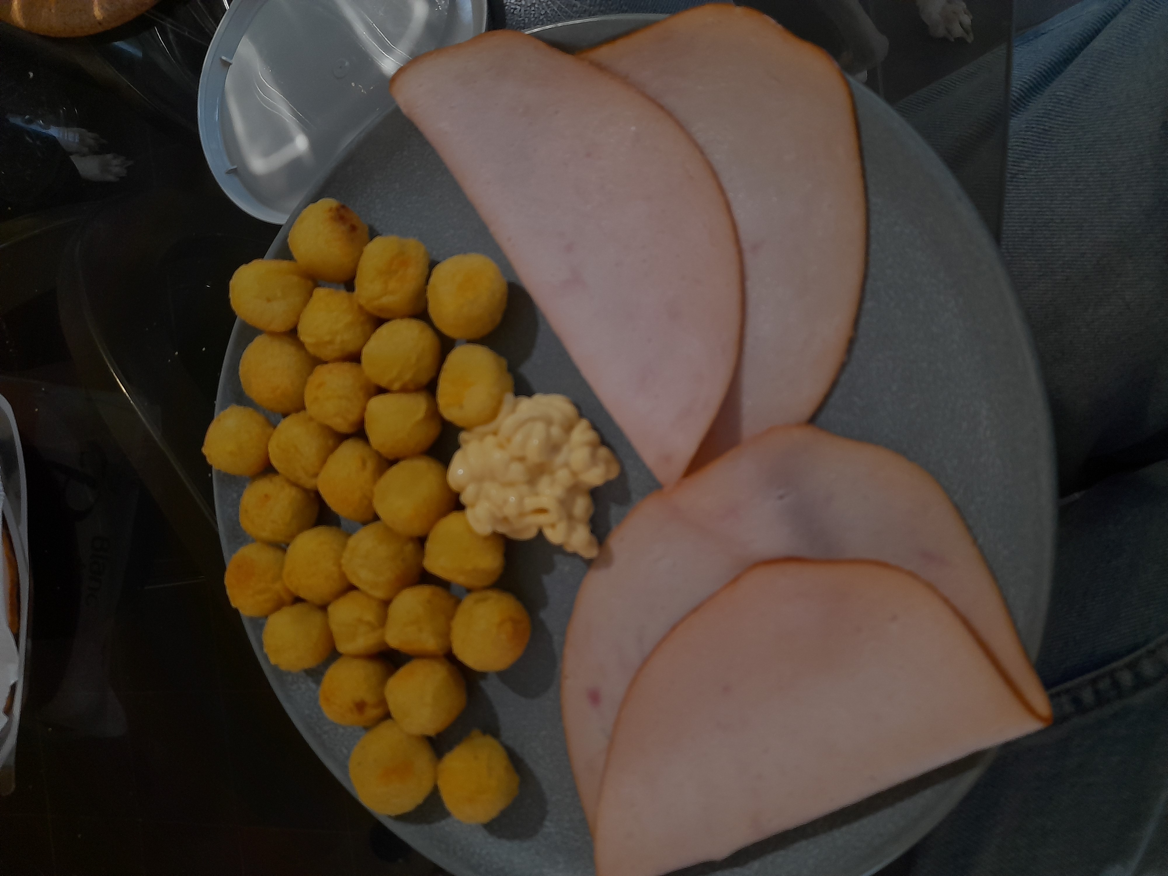 Boulettes et jambon dinde