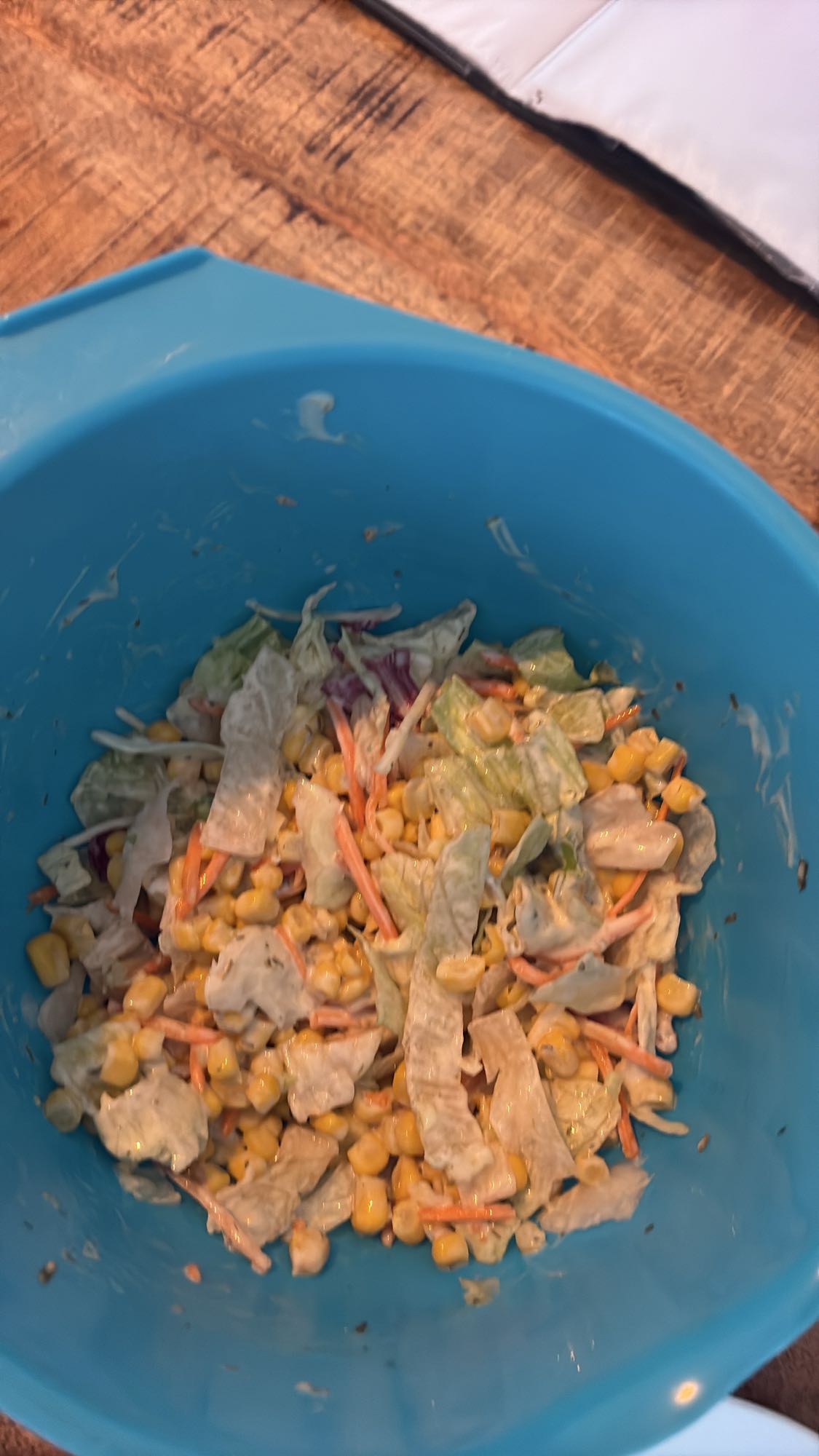 Maïssalade met dressing