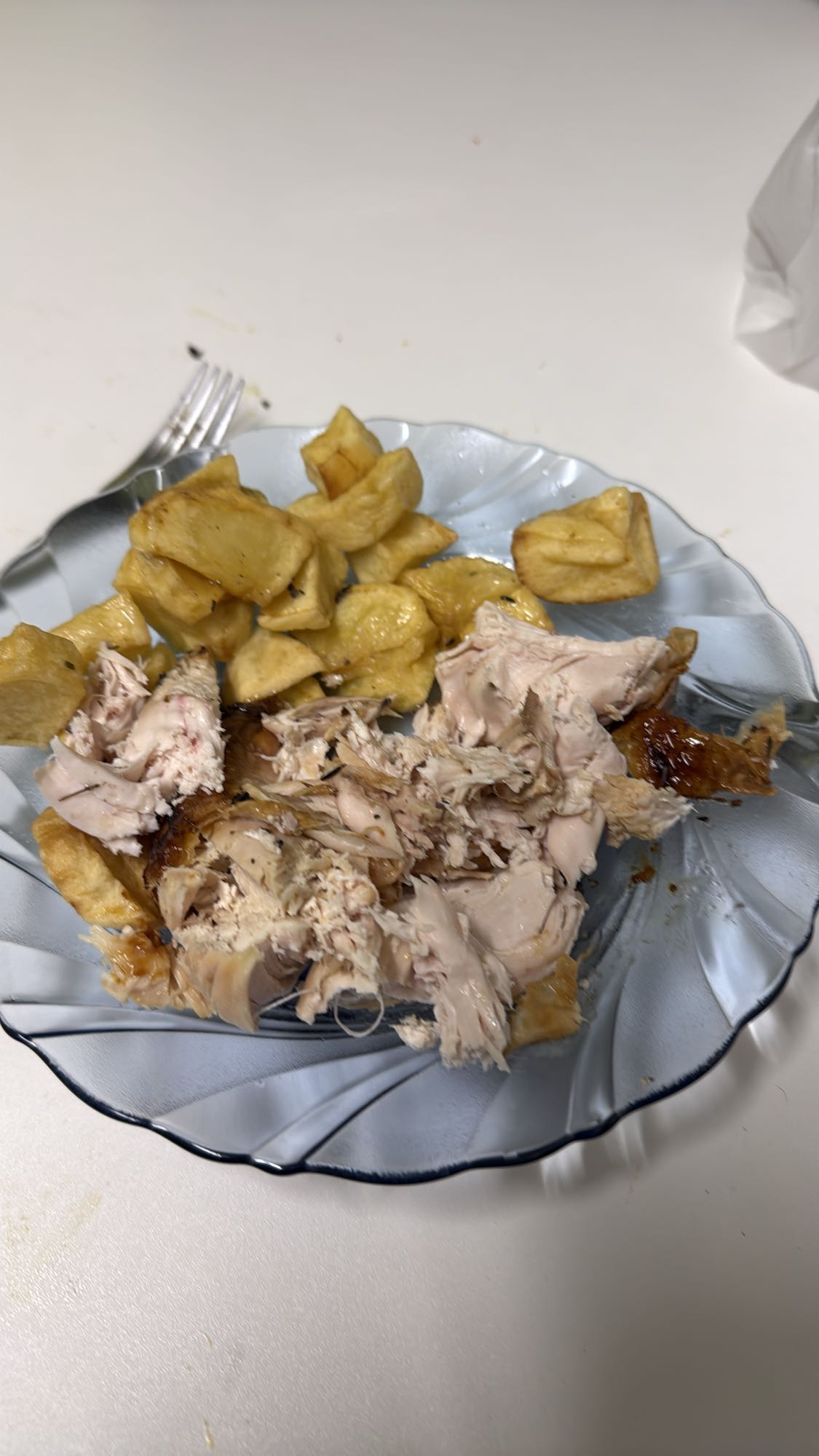 Pollo asado con papas