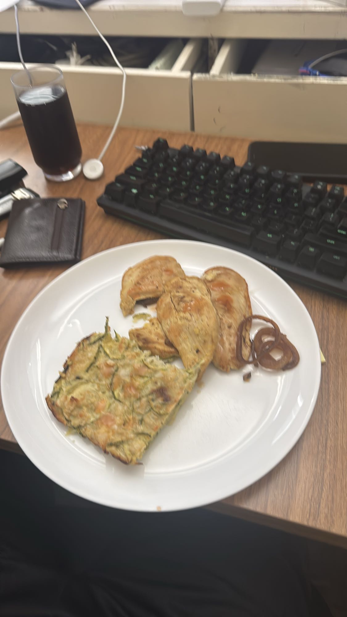 Frango com torta de legumes