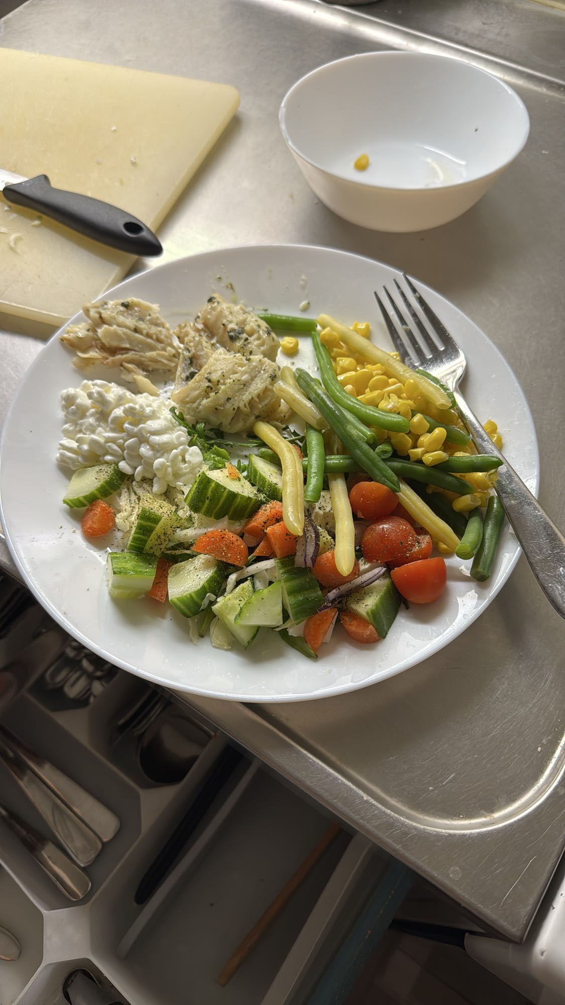 Torskfilé med grönsaker