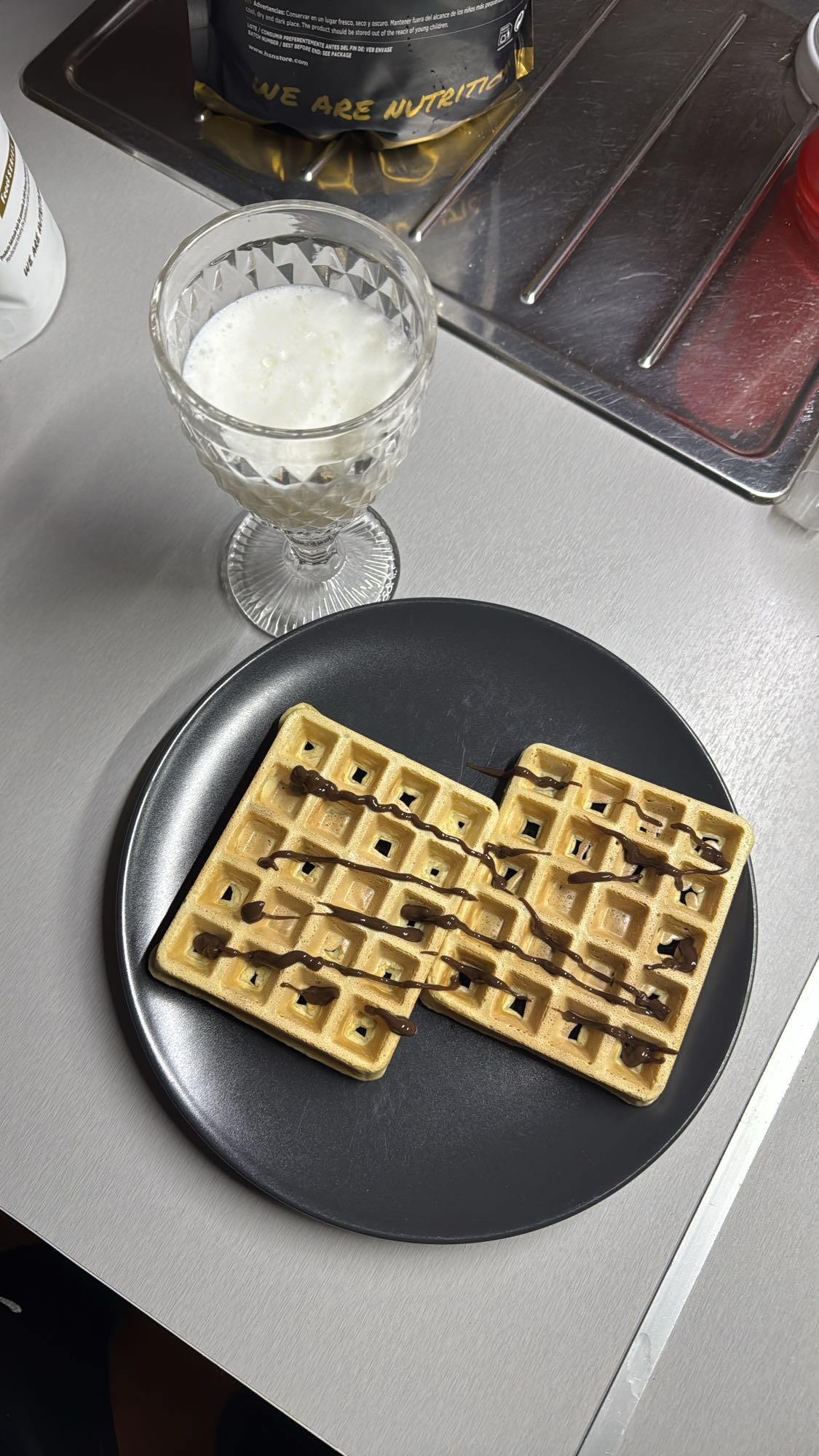 Gofres proteicos con kéfir