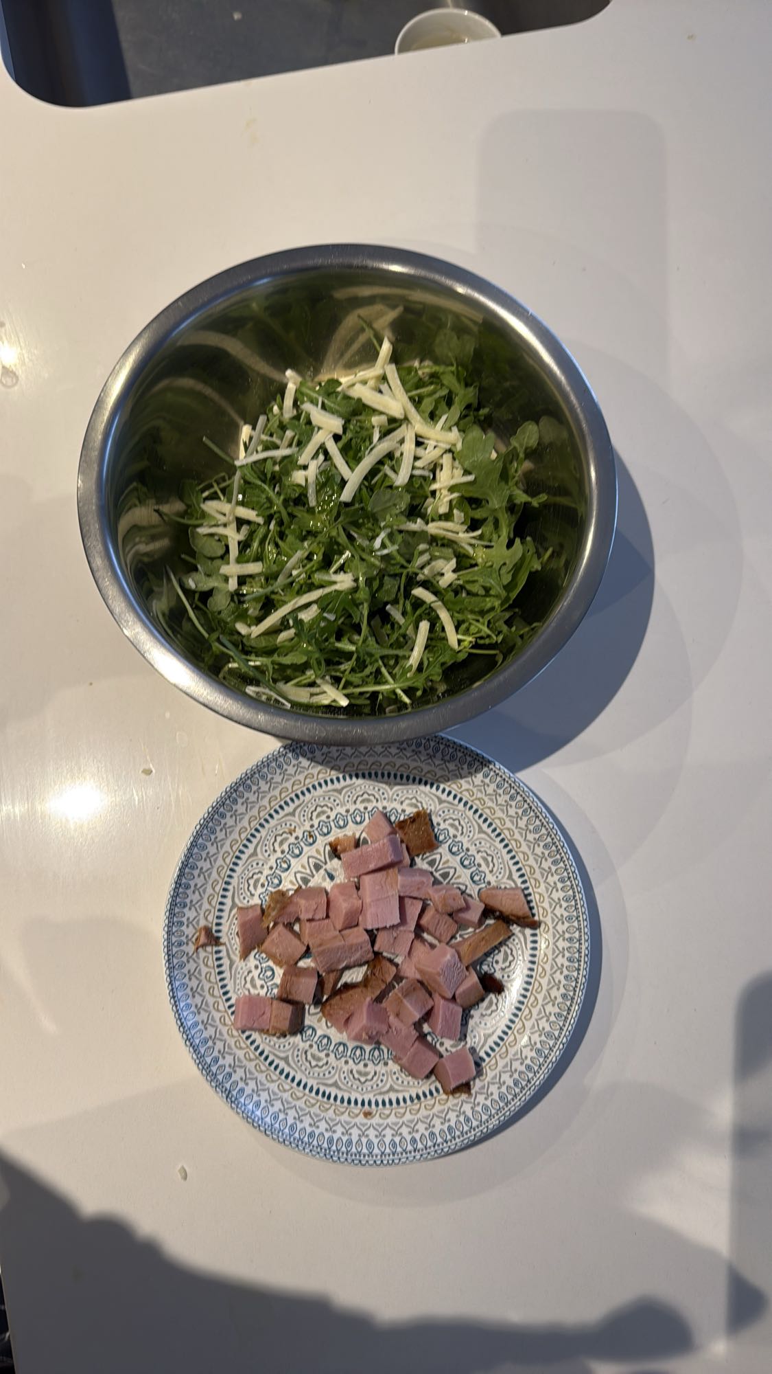 Salade jambon fromage