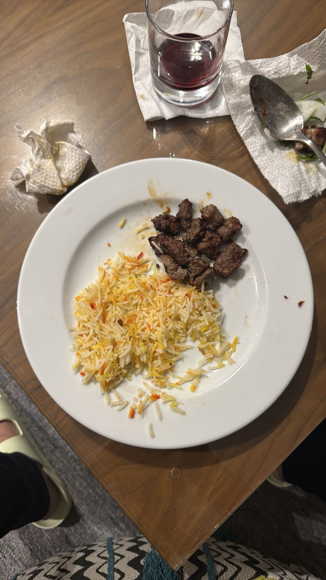 Rice with grilled beef