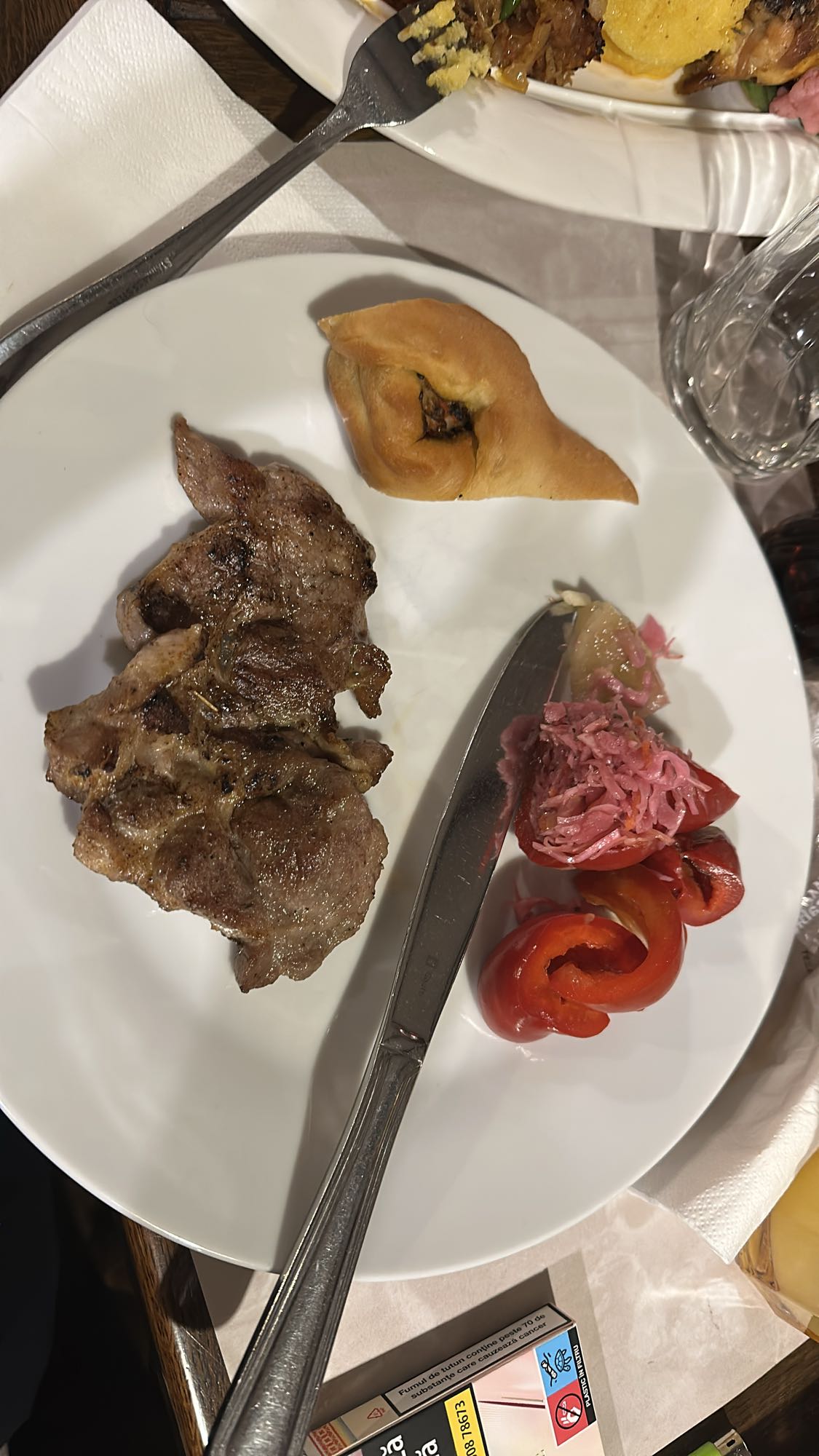 Grilled meat with sides