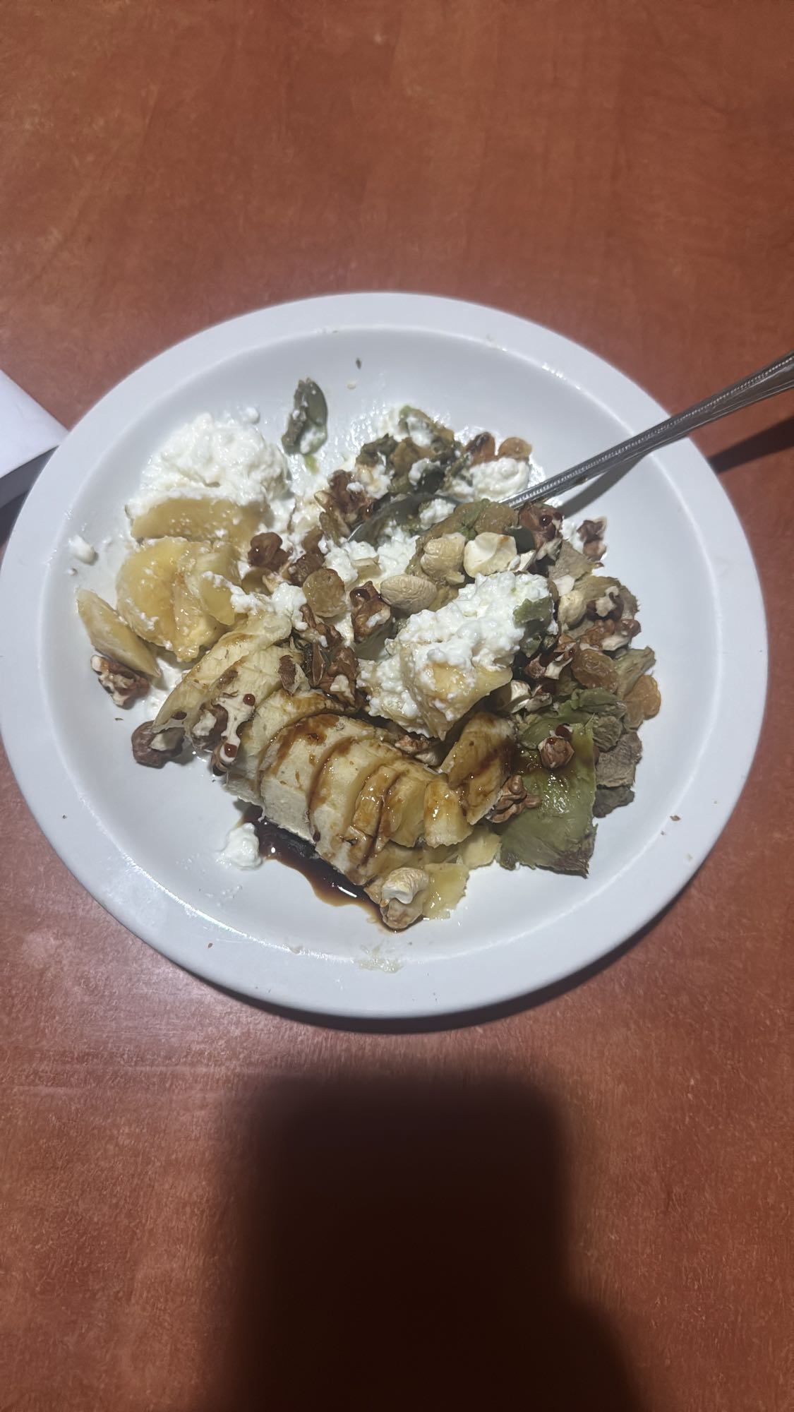 Cottage Cheese Fruit Nut Bowl