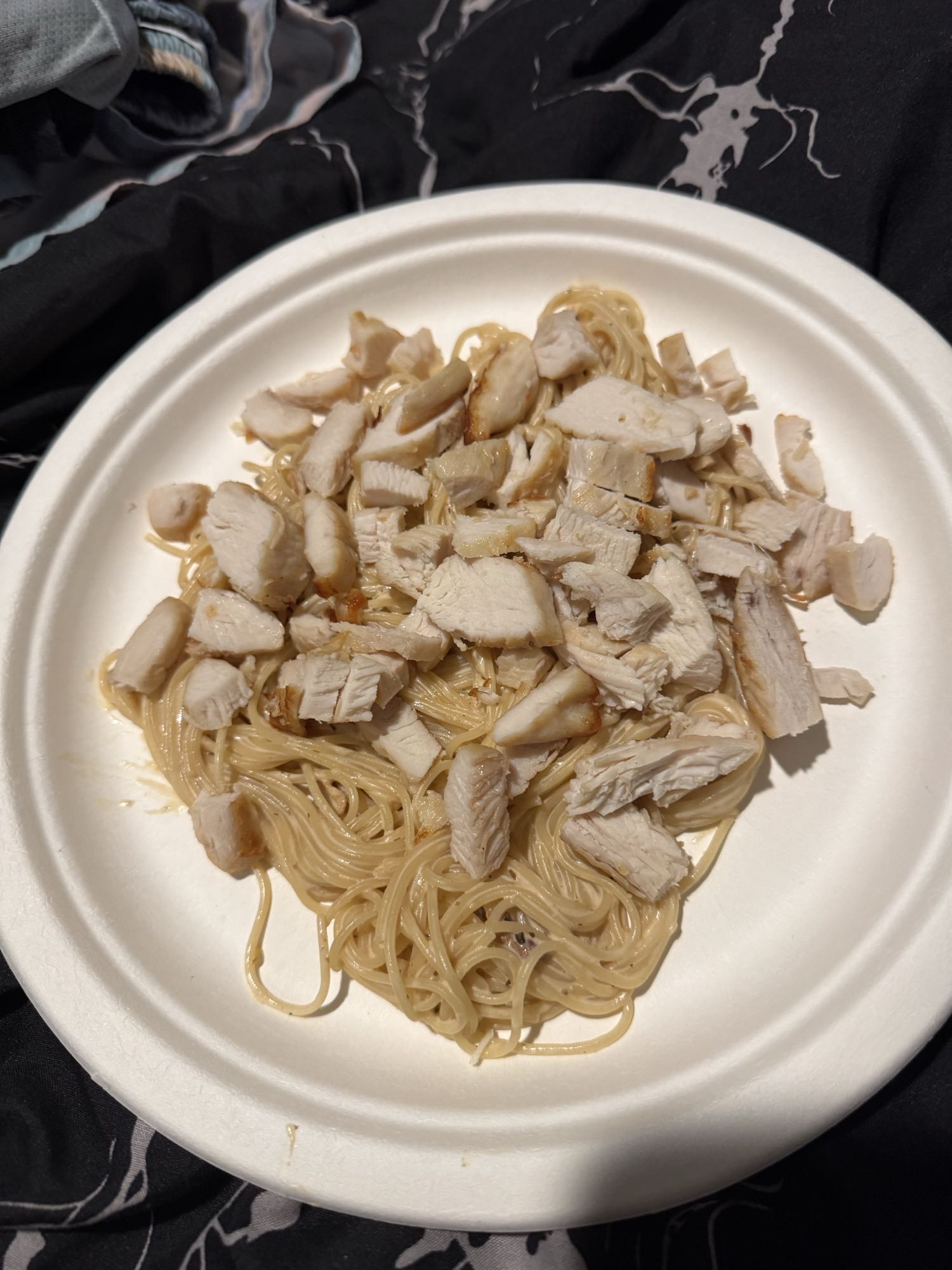 Fideos con pollo