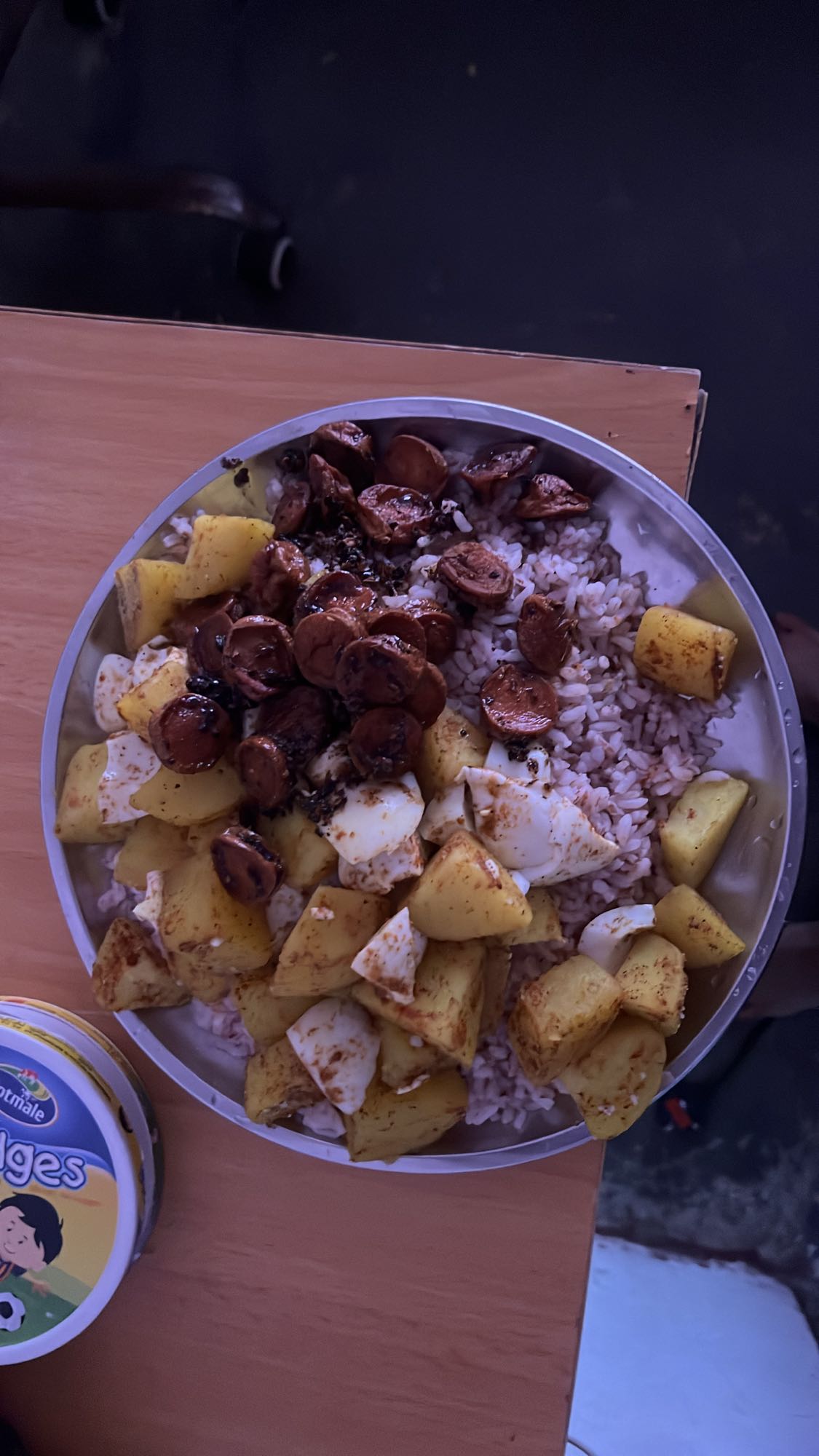 Rice with sausage & egg