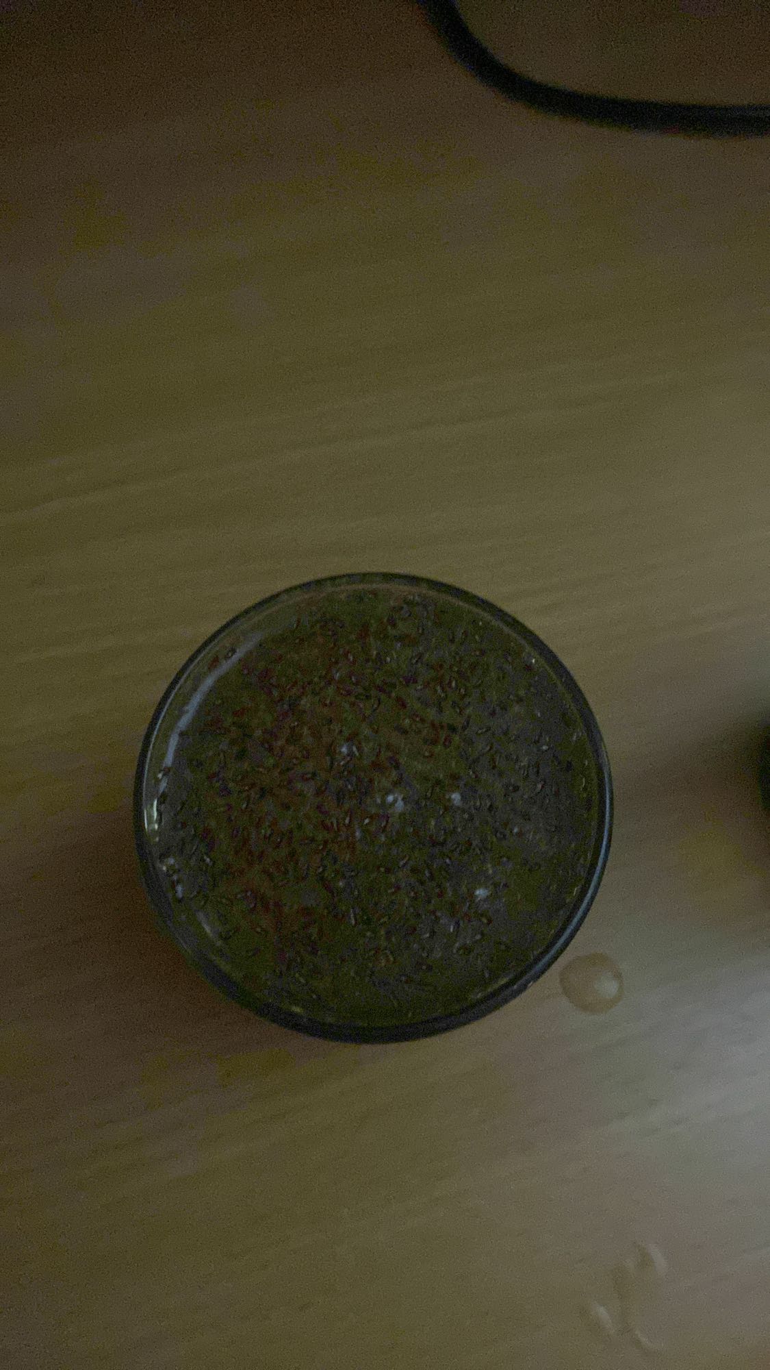 zielony koktajl z nasionami