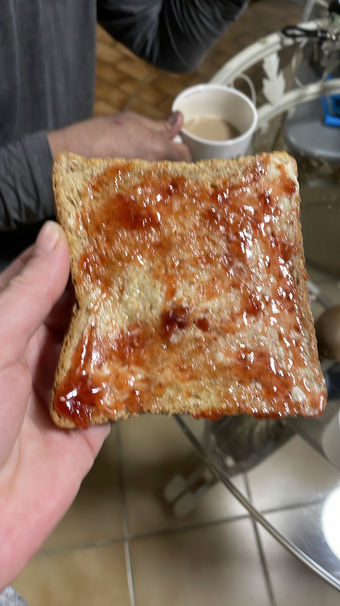 Toast à la confiture