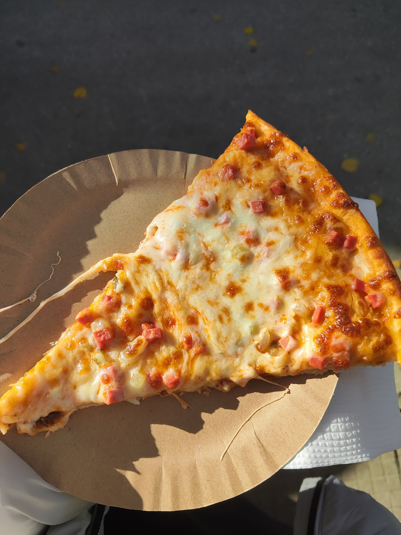 Cheese Ham Pizza Slice