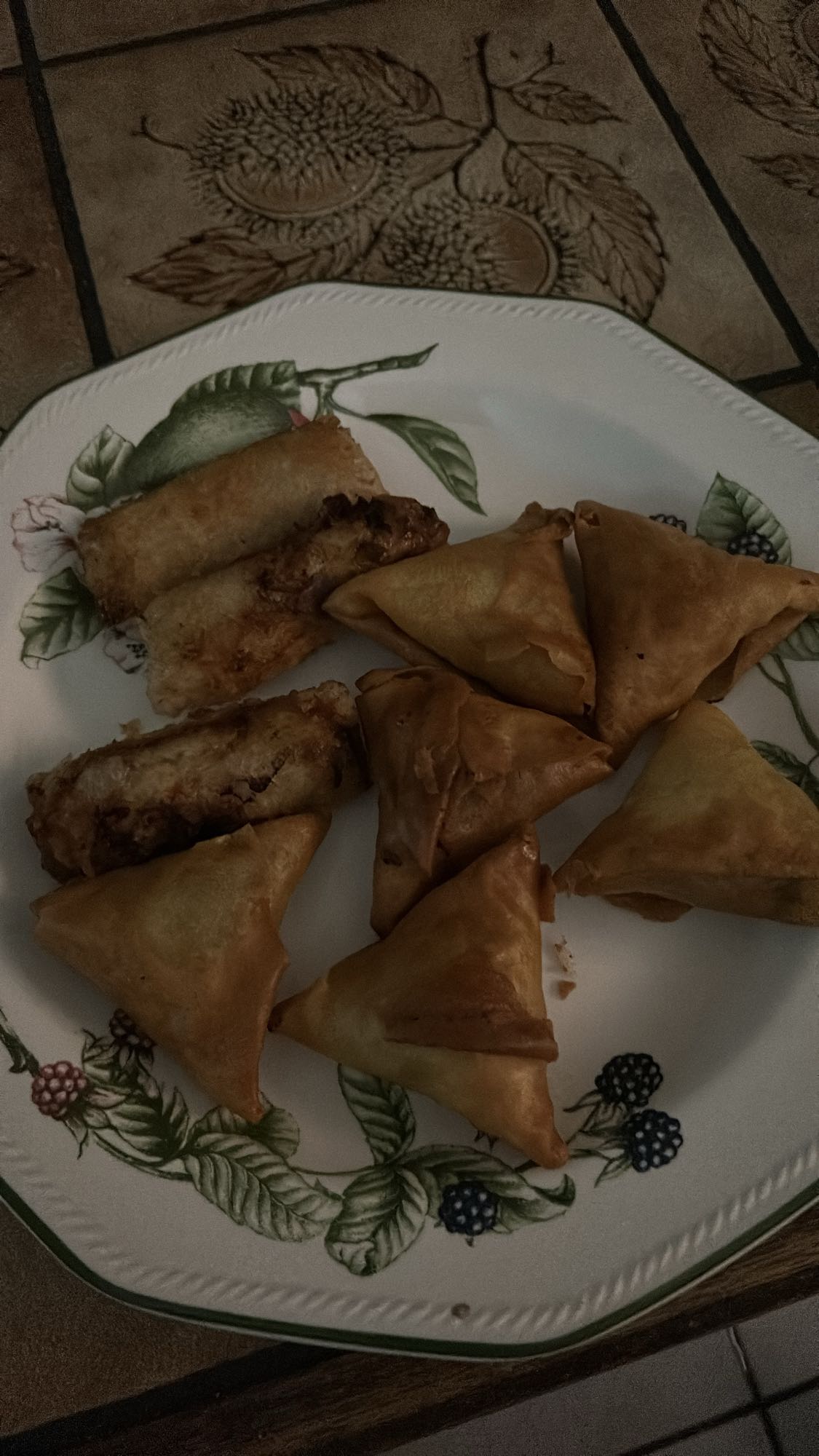 Samoussas et rouleaux frits