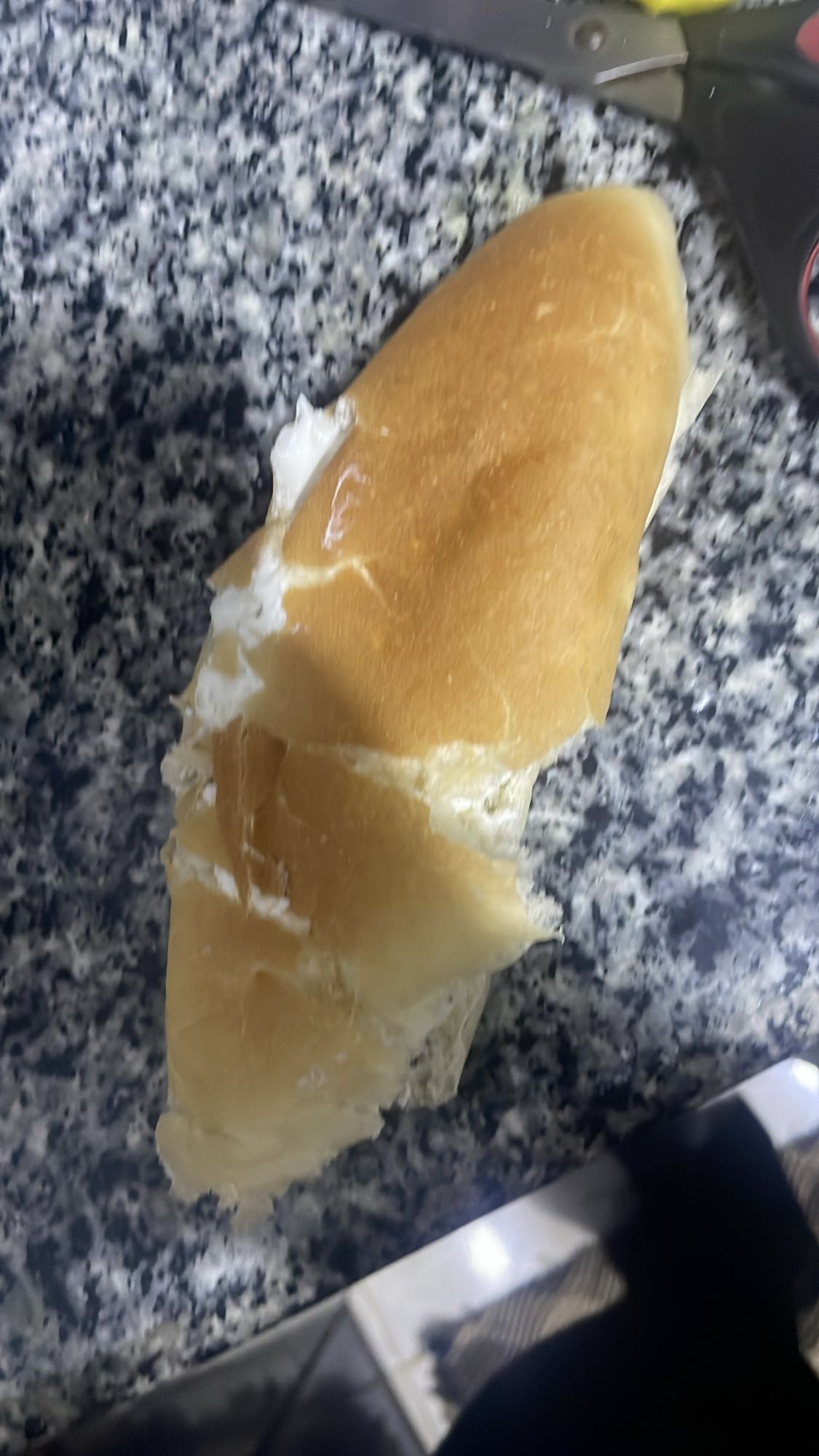 Bread with cream cheese