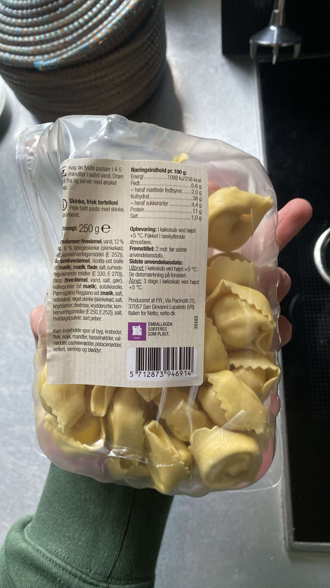 Skinke tortelloni