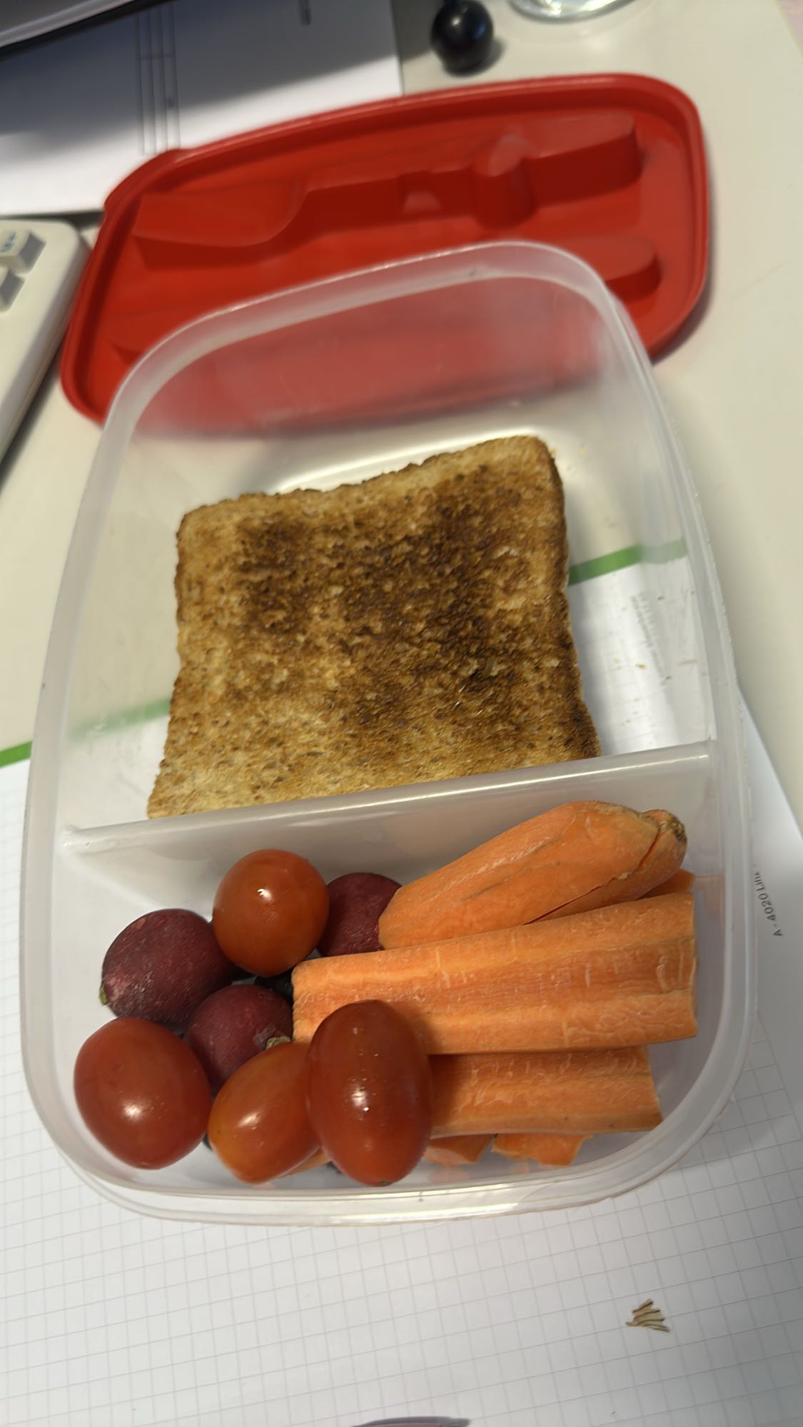 Lunchbox groente toast