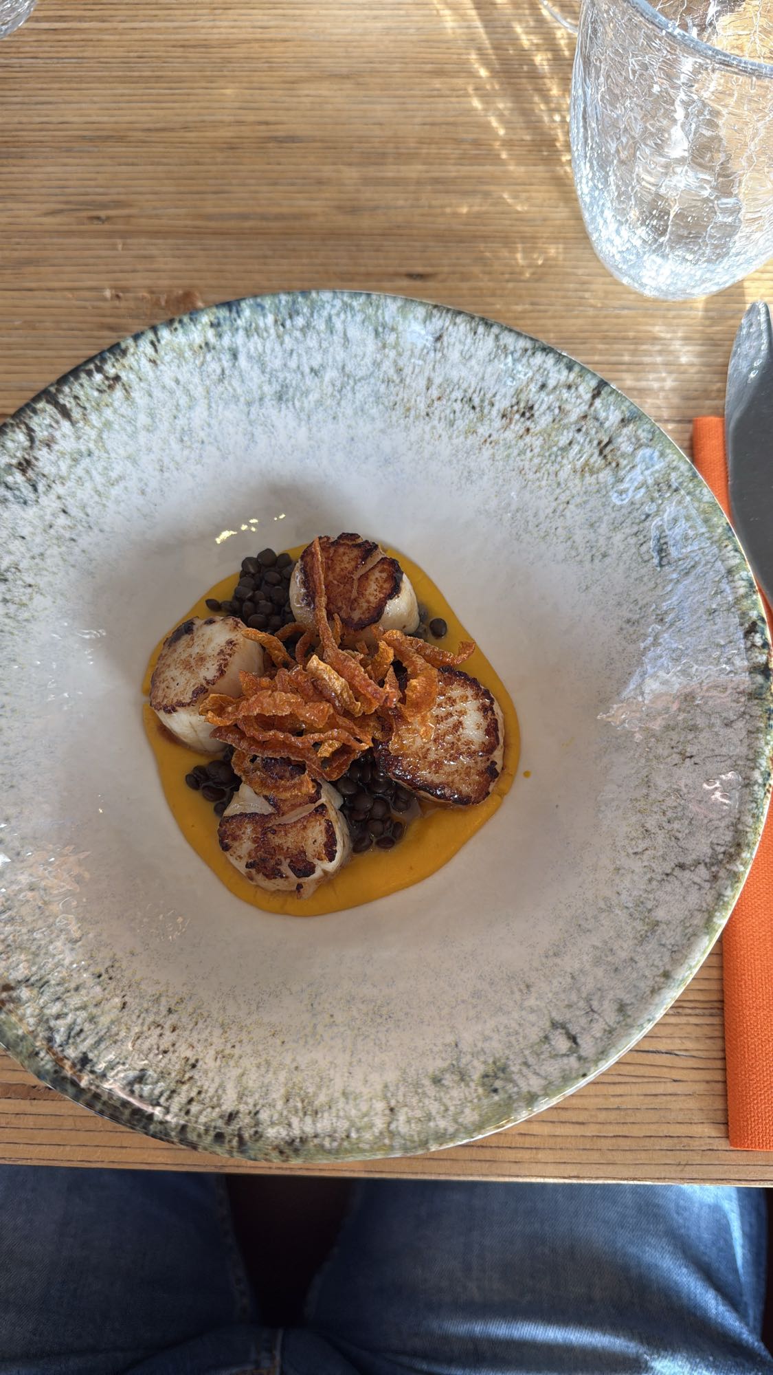 Scallops with Lentils