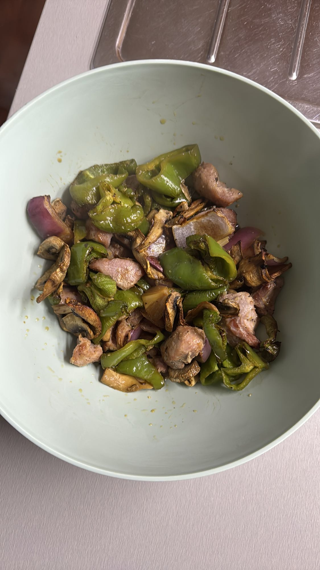 salteado de carne y verduras