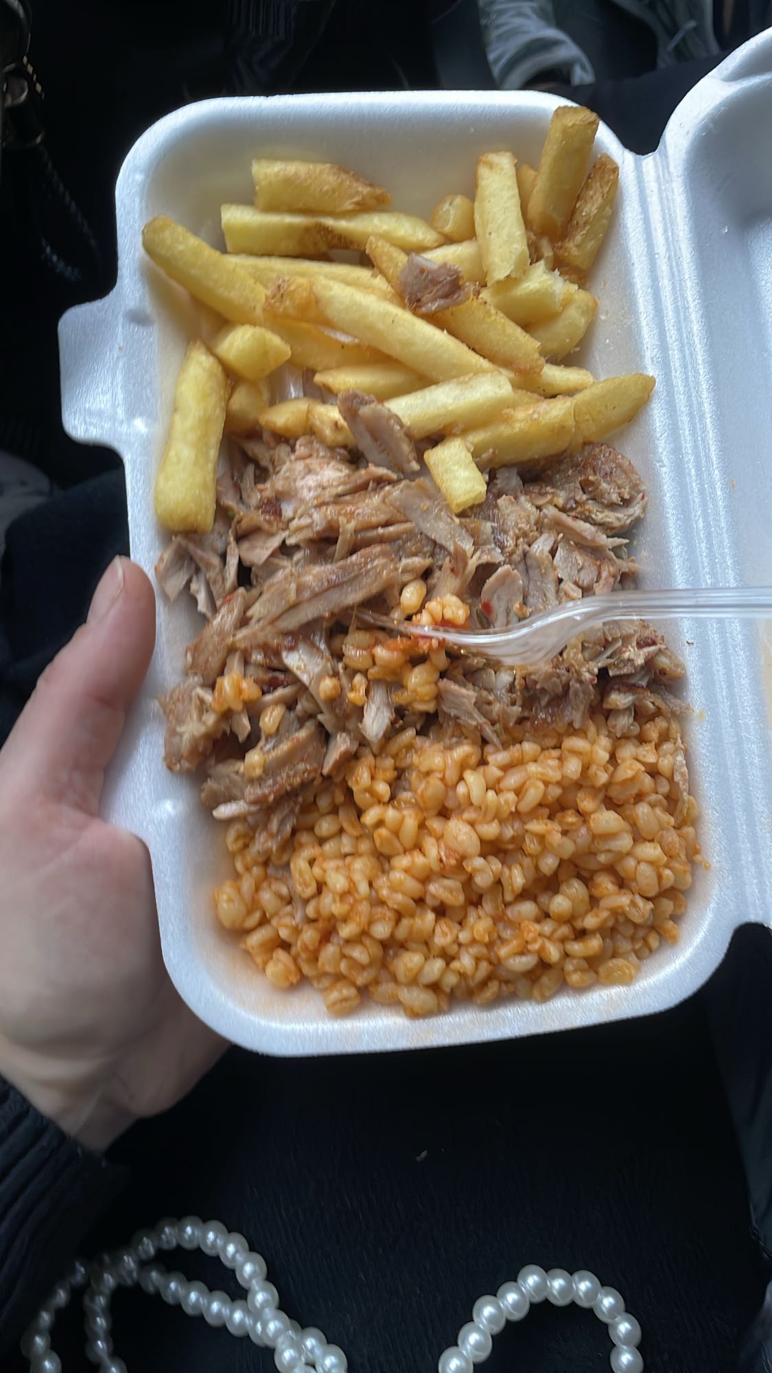 kebab avec frites et blé