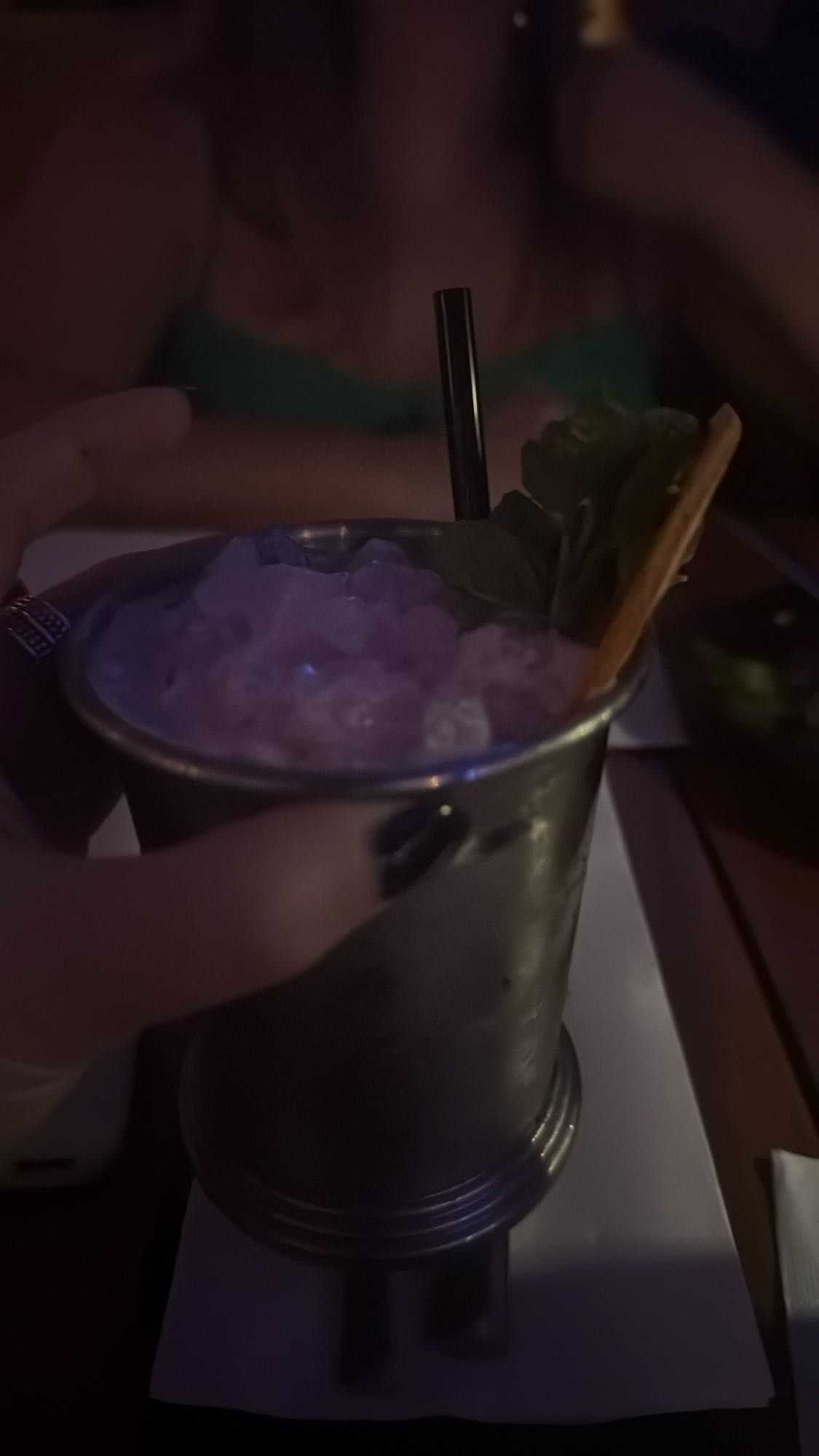 Mint cocktail on ice
