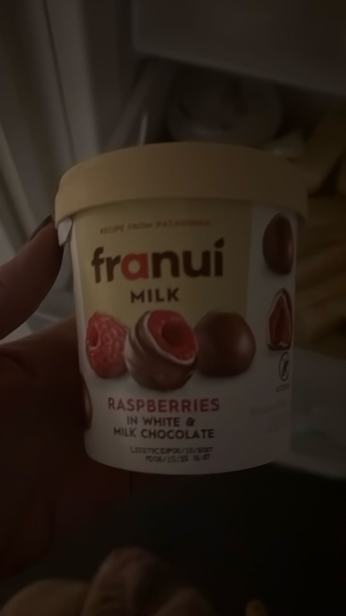 frambozen in chocolade