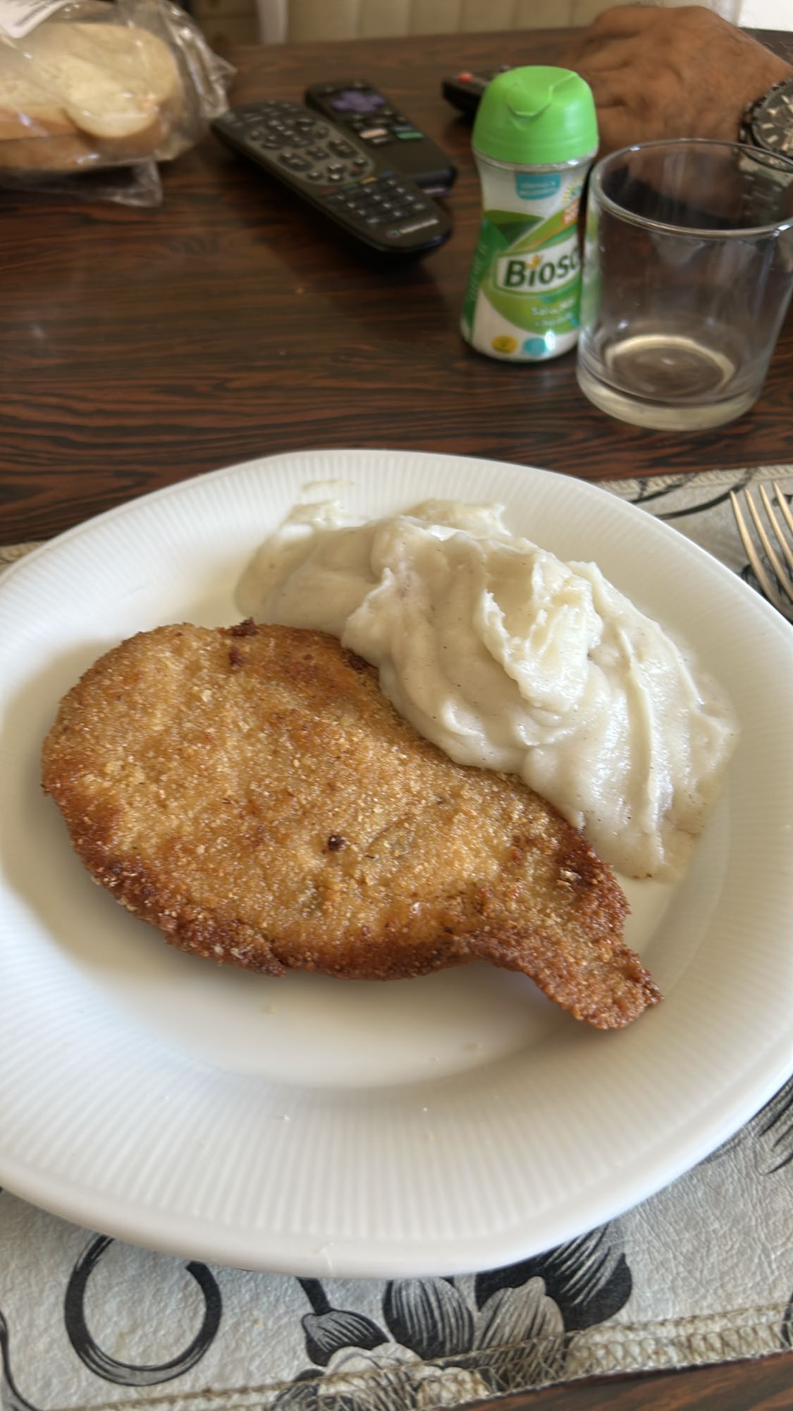 Milanesa con puré