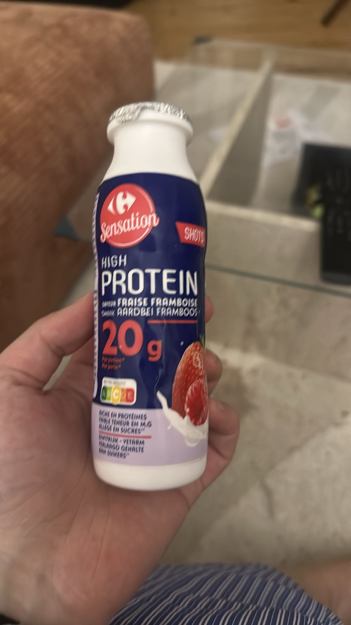 Boisson protéinée fruits rouges