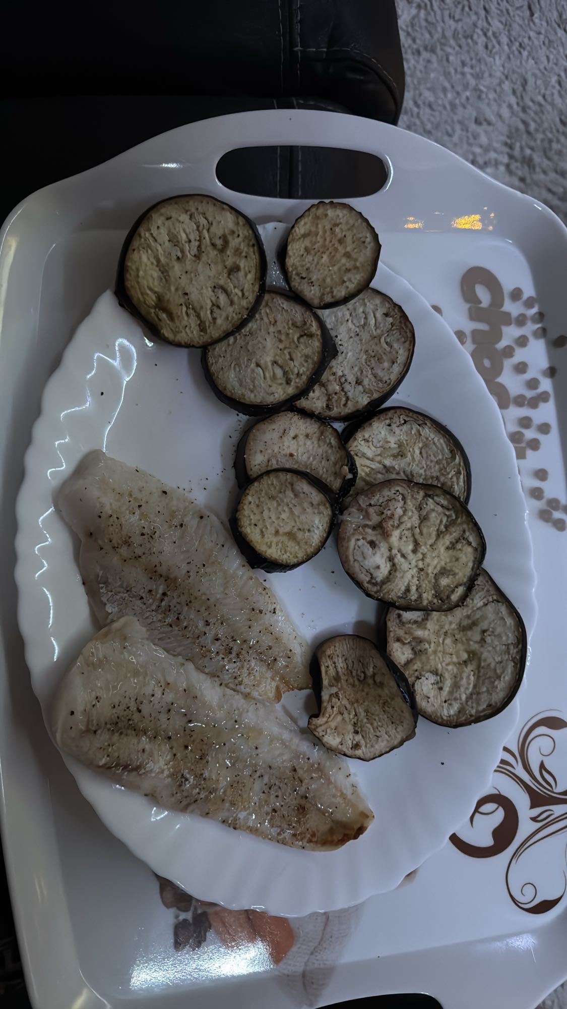 Pescado con berenjena