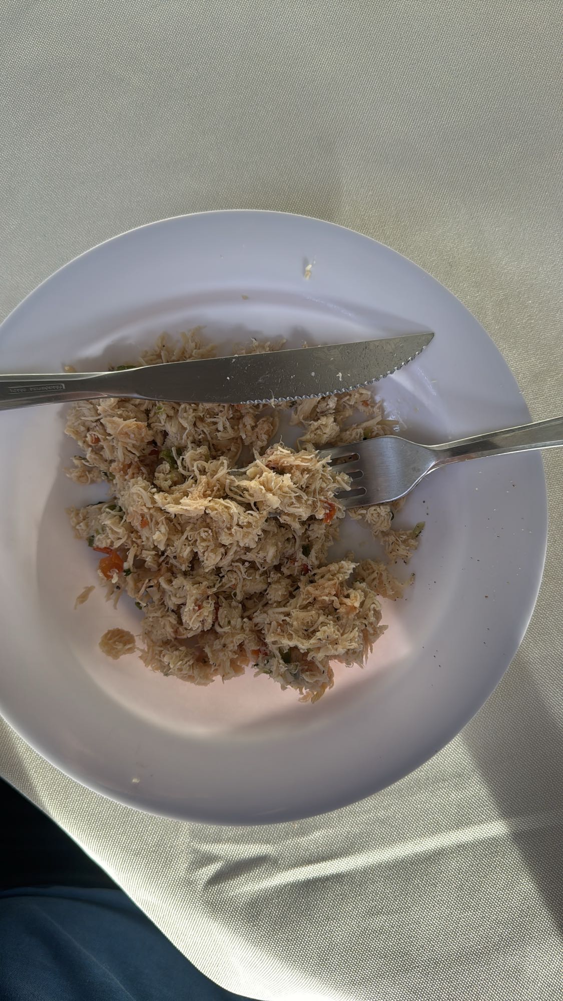 Salada de frango desfiado