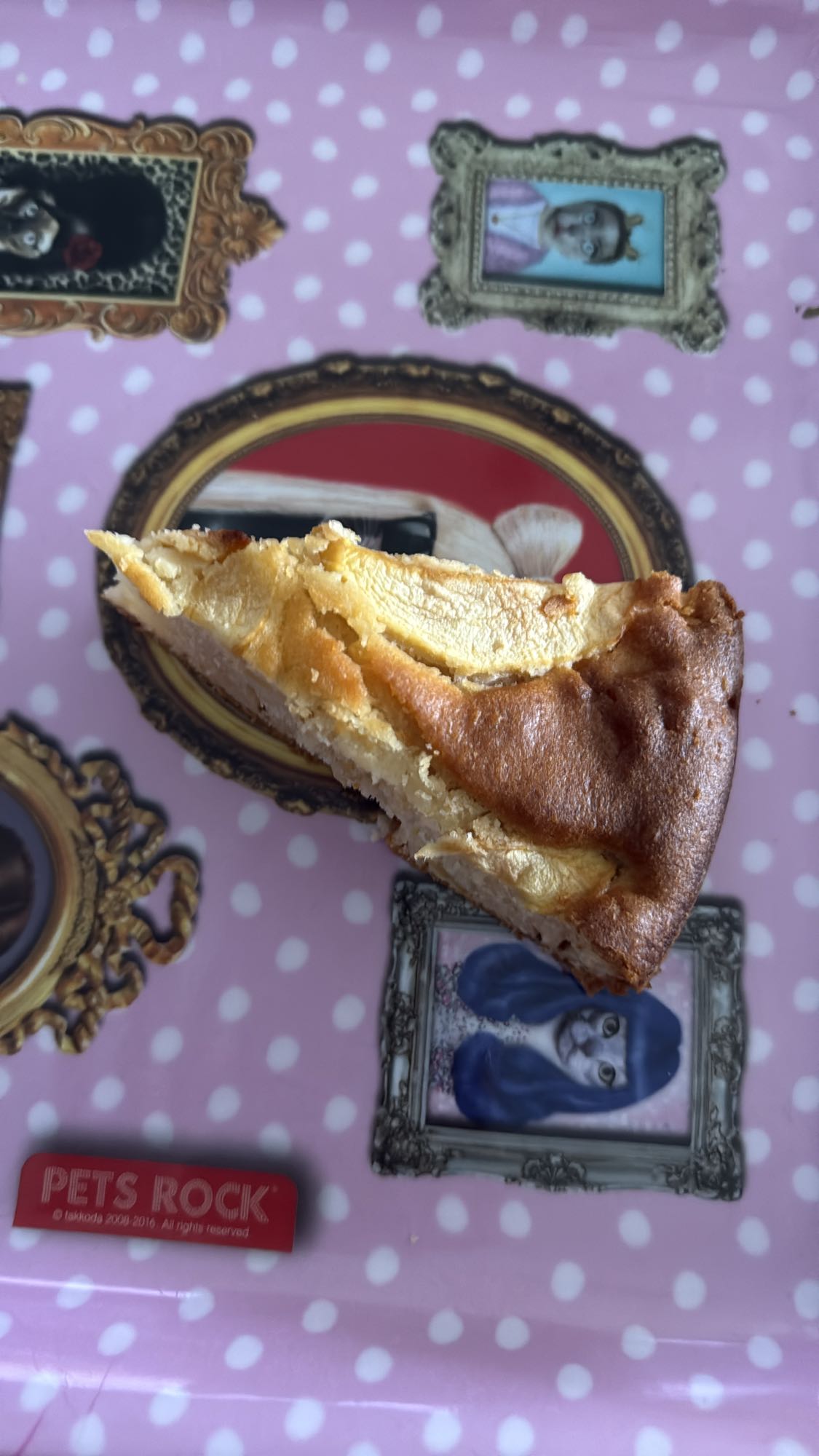 Part de gâteau aux pommes
