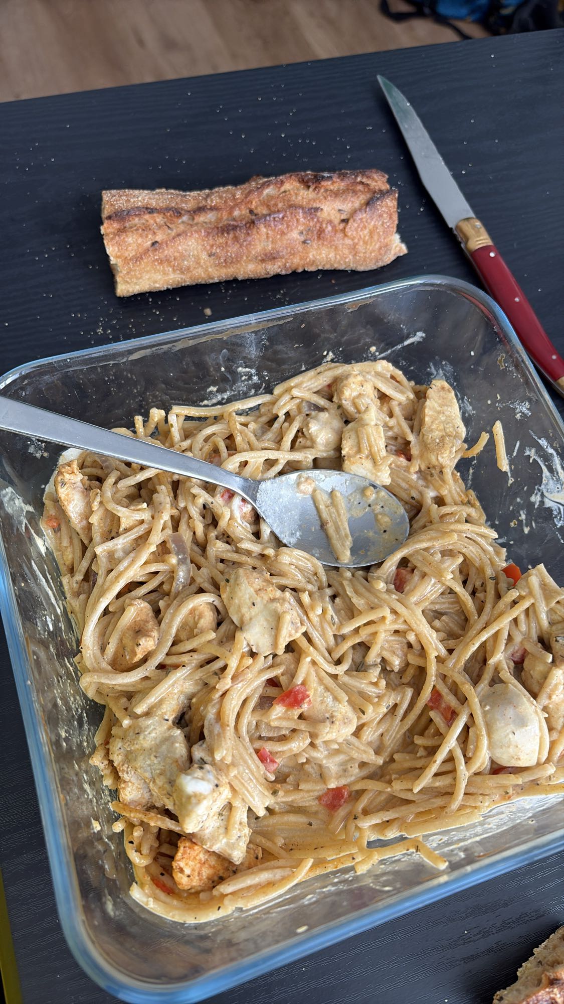 Pâtes au poulet crémeuses