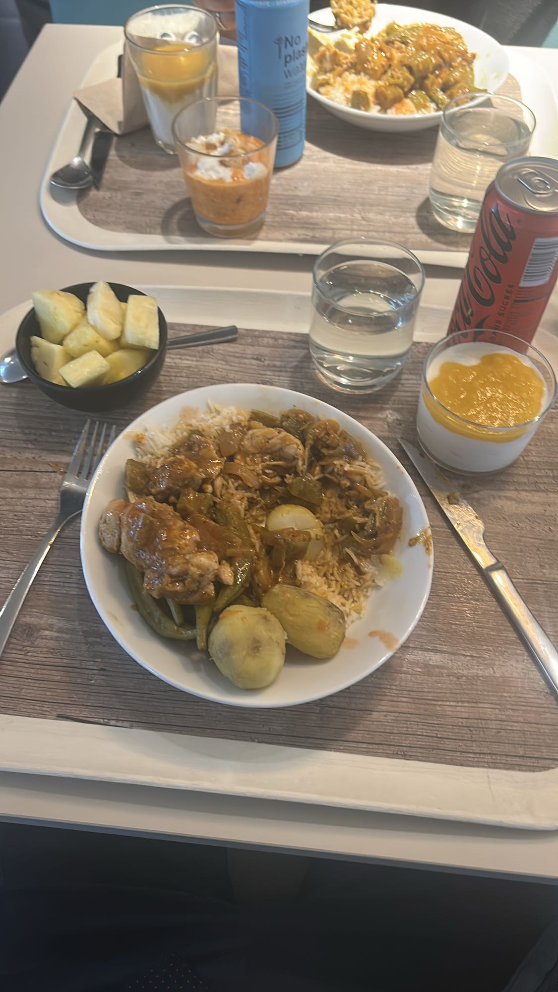 Poulet riz et légumes