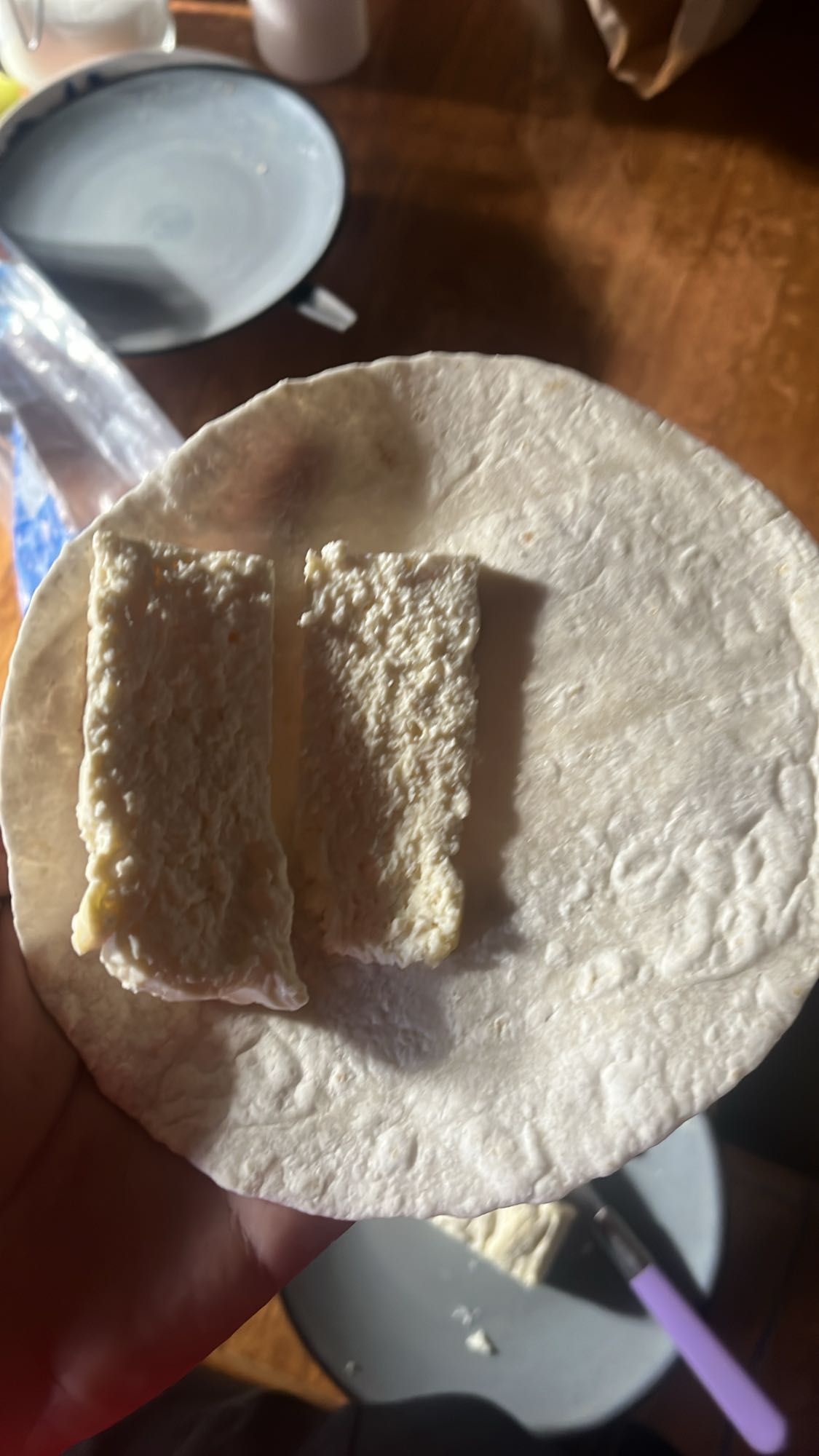 Tortilla con queso
