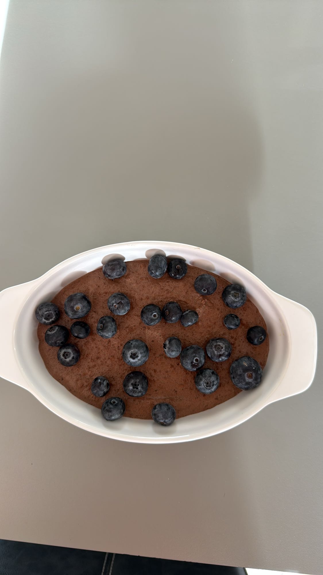 Budincă cu afine și cacao