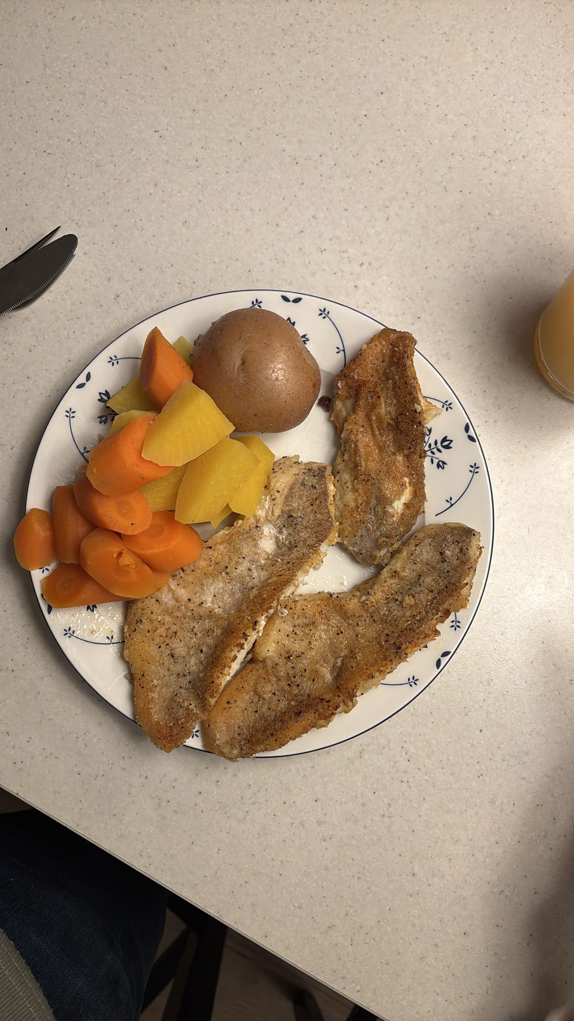 Uerfilet med grønnsaker