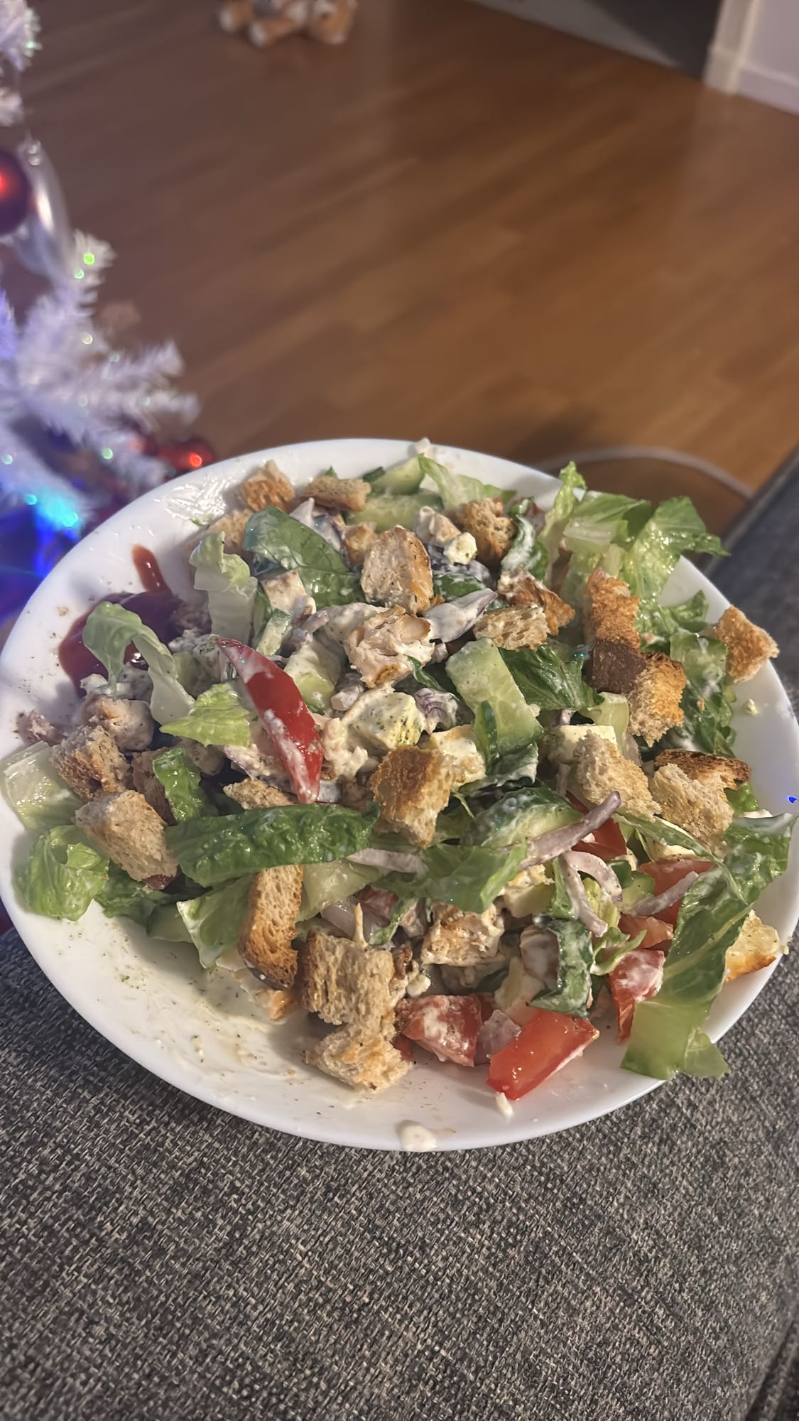 Kycklingsallad med krutonger